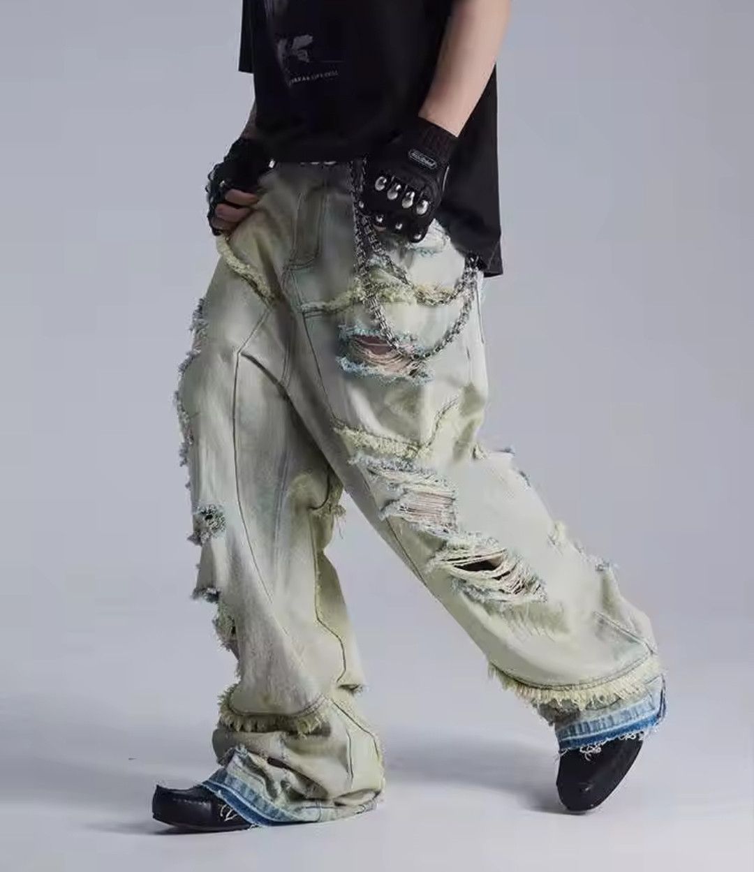 Other Ripped Frayed Y2K Fade Jeans Size US 30 / EU 46 - 2 Thumbnail