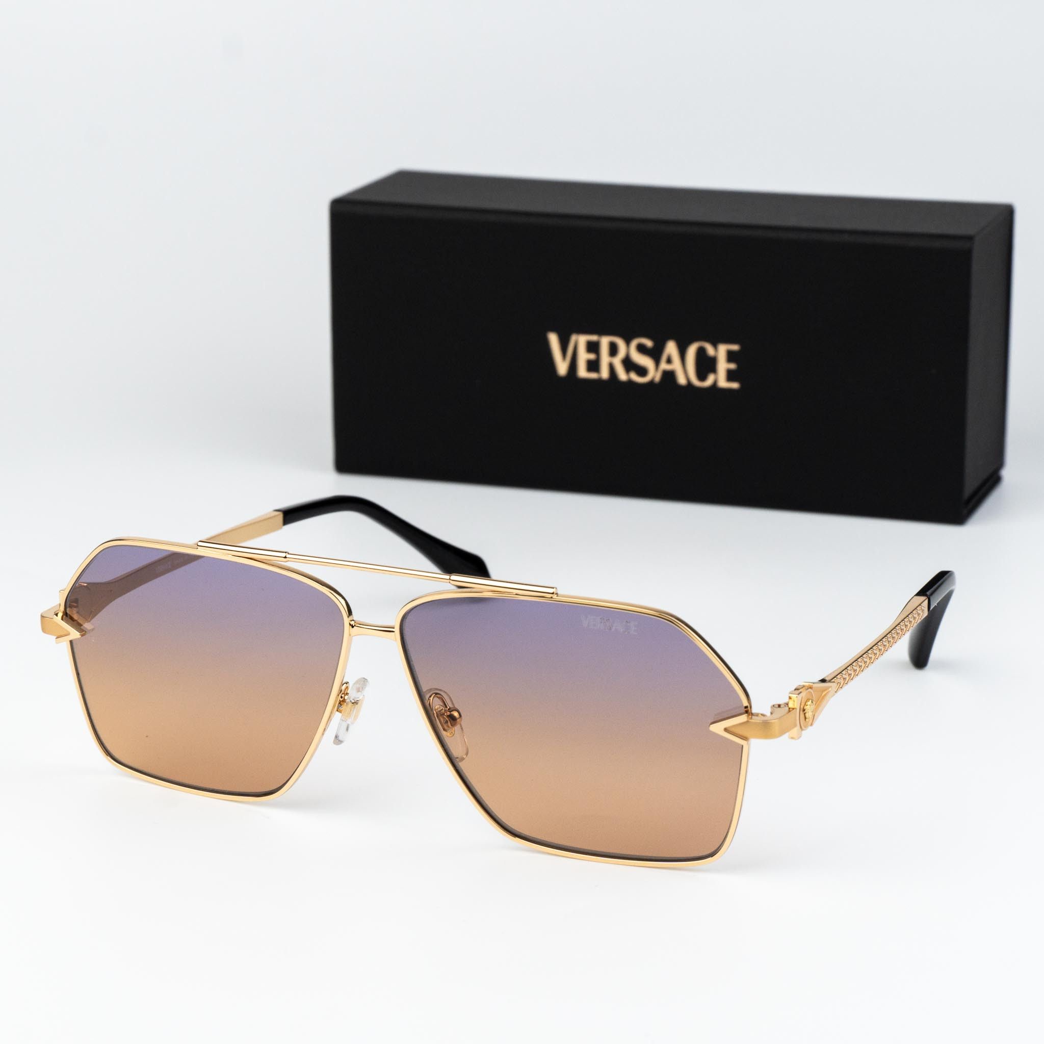 Versace Versace Men Sunglasses Aviator VE2284 1002EL NEW AUTHENTIC Size ONE SIZE - 1 Thumbnail