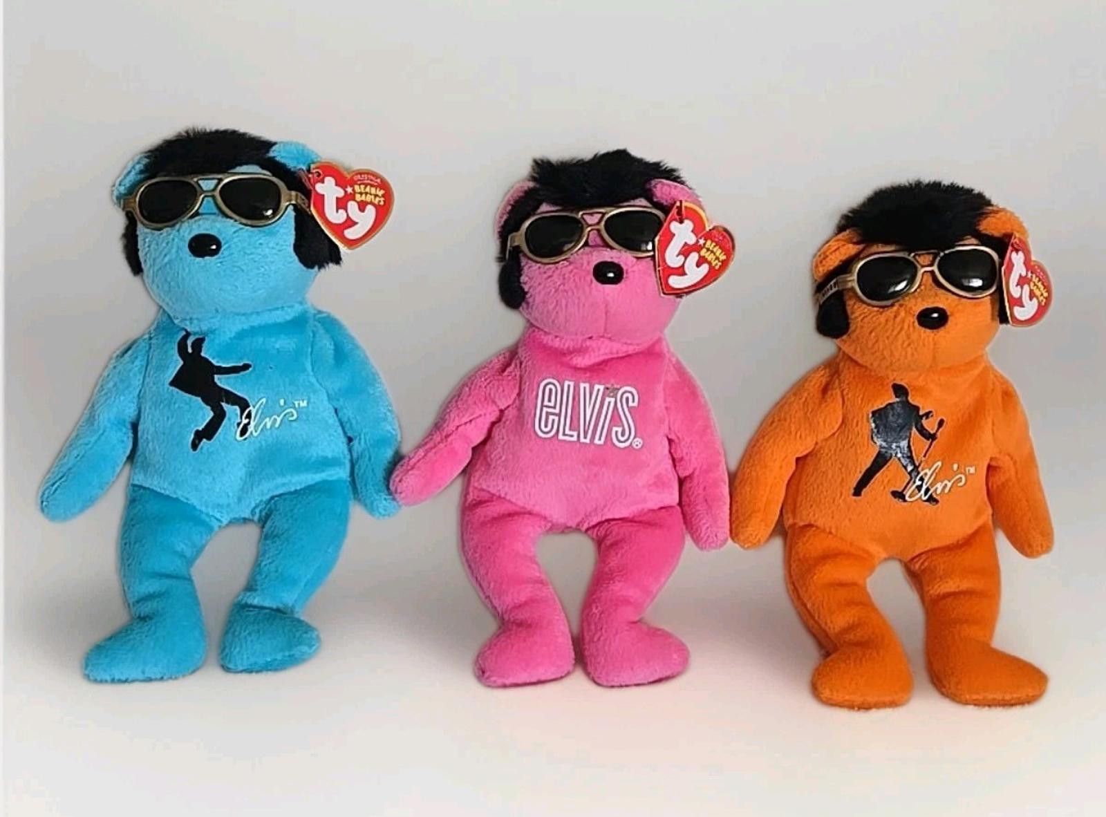 Other TY Beanie Babies - Lot of 3 Orig. BEANIE Elvis Bears 8.5 in Size ONE SIZE - 7 Thumbnail
