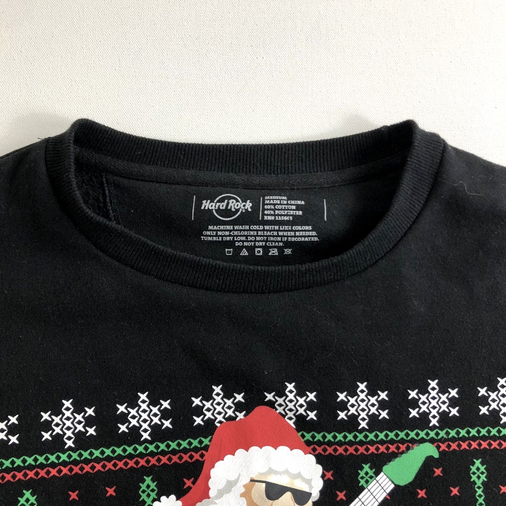 Hard Rock Cafe VINTAGE Hard Rock Cafe Sweatshirt Men 90s Graphic Christmas Santa Claus Black Medium Crew Neck Pullover Regular Size M Size US M / EU 48-50 / 2 - 5 Thumbnail