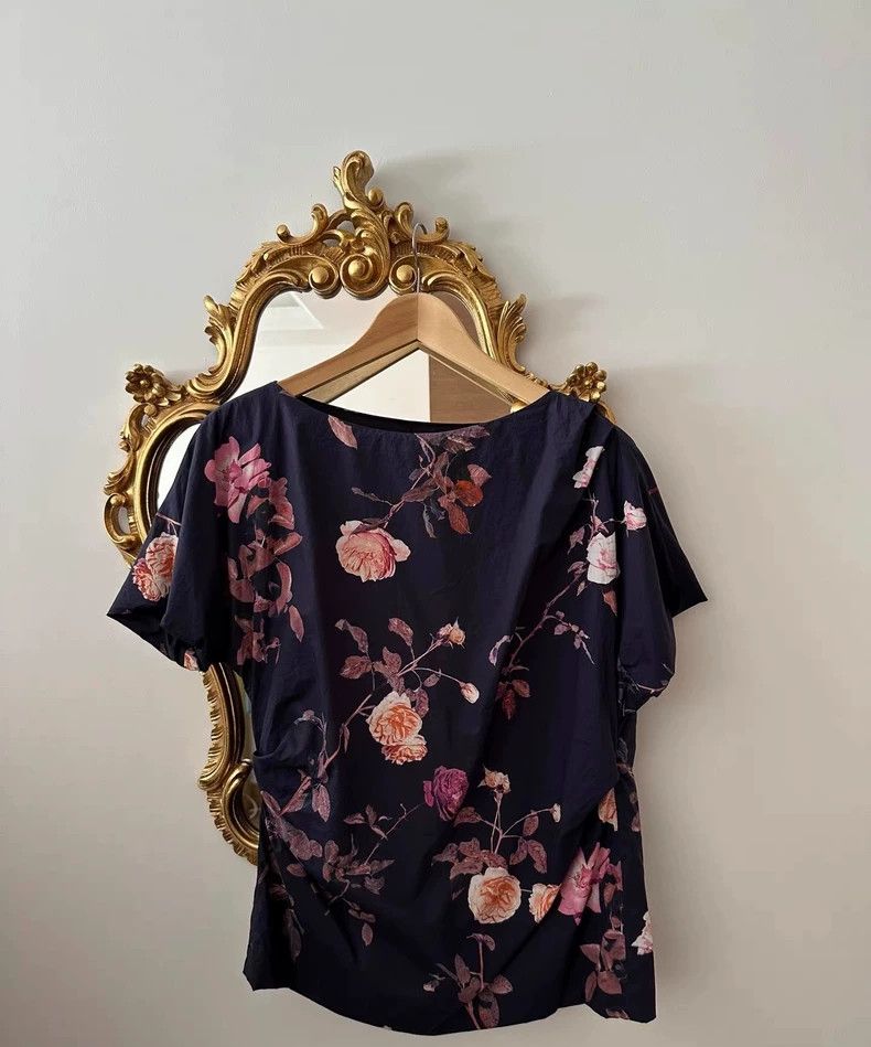 Dries Van Noten Dries Van Noten size:42 Deep Blue Garden series short-slee Size XS / US 0-2 / IT 36-38 - 2 Thumbnail