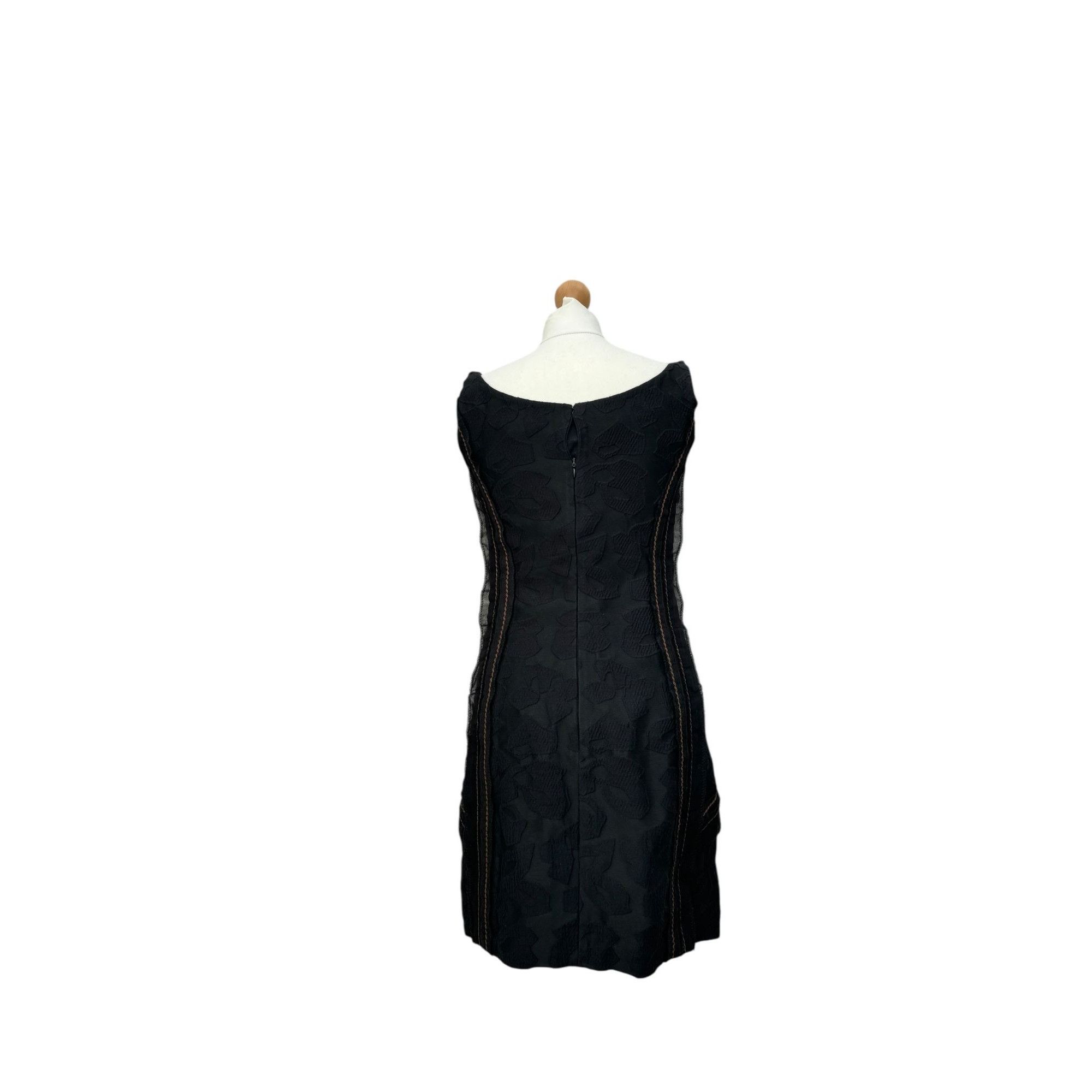 Prada Black Textured Cotton-Silk Blend Dress Size M / US 6-8 / IT 42-44 - 5 Thumbnail