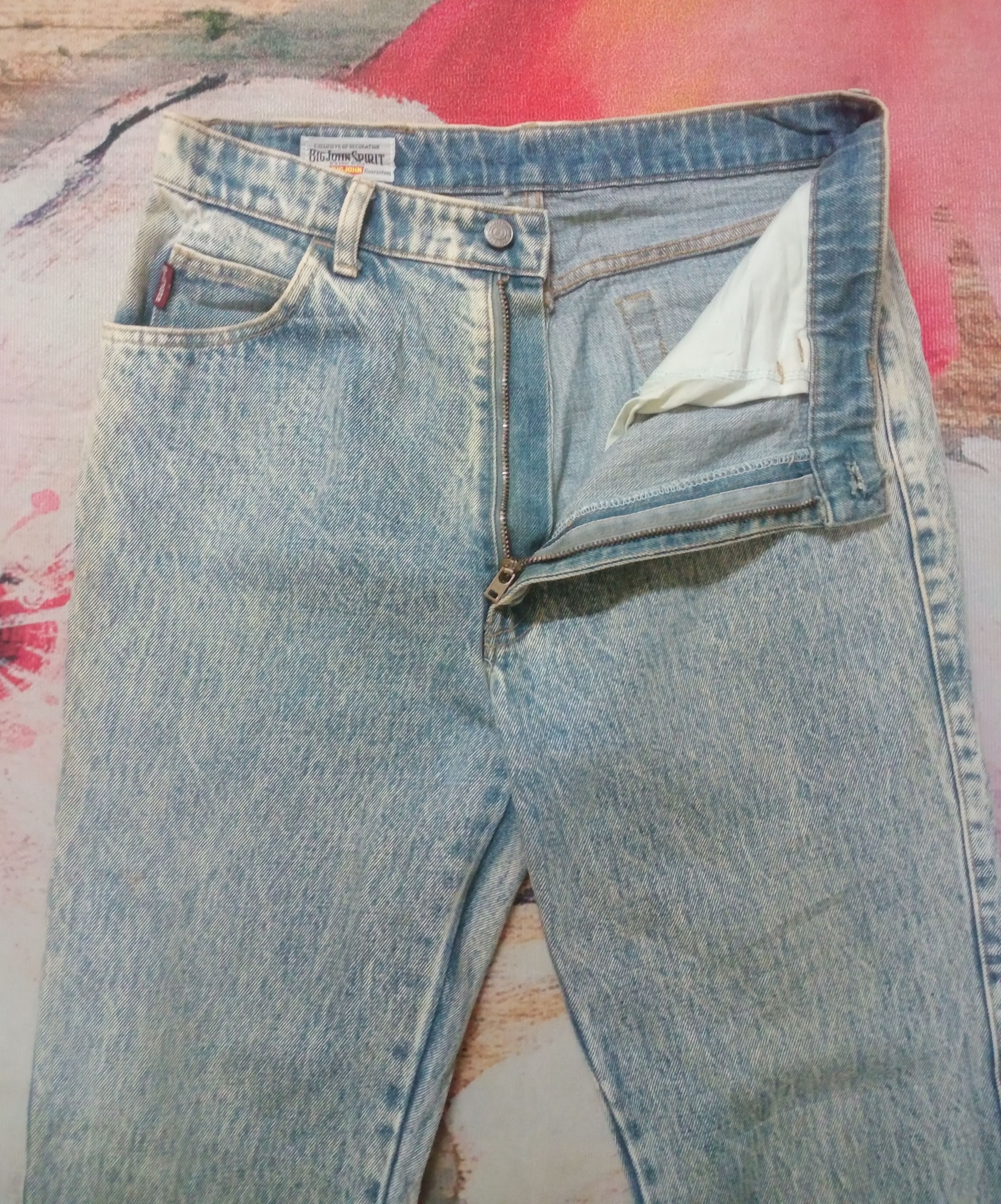 Big John Rare Vintage 90s Big John Loose Washed Denim Size US 30 / EU 46 - 10 Thumbnail