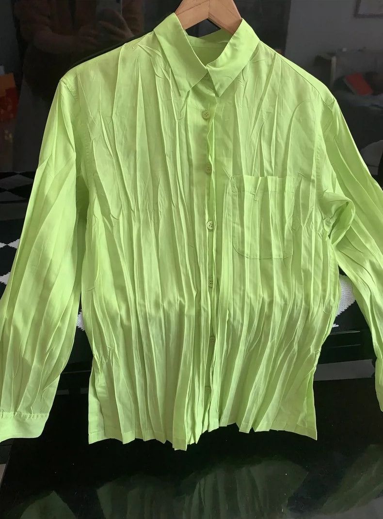 Issey Miyake issey miyake Green pleated shirt Size M / US 6-8 / IT 42-44 - 3 Thumbnail