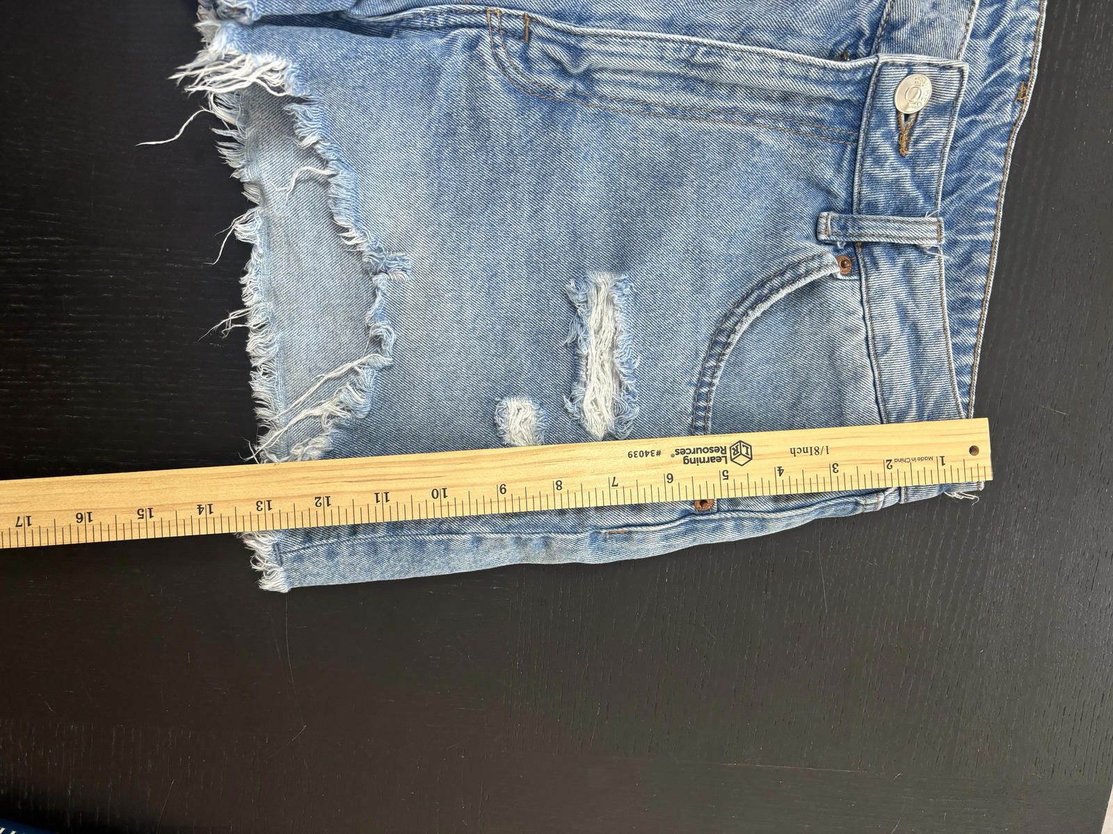 Divided High Rise Denim Shorts Cutoff/ Festival Boho Summer 8 Size 30" / US 8 / IT 44 - 10 Thumbnail