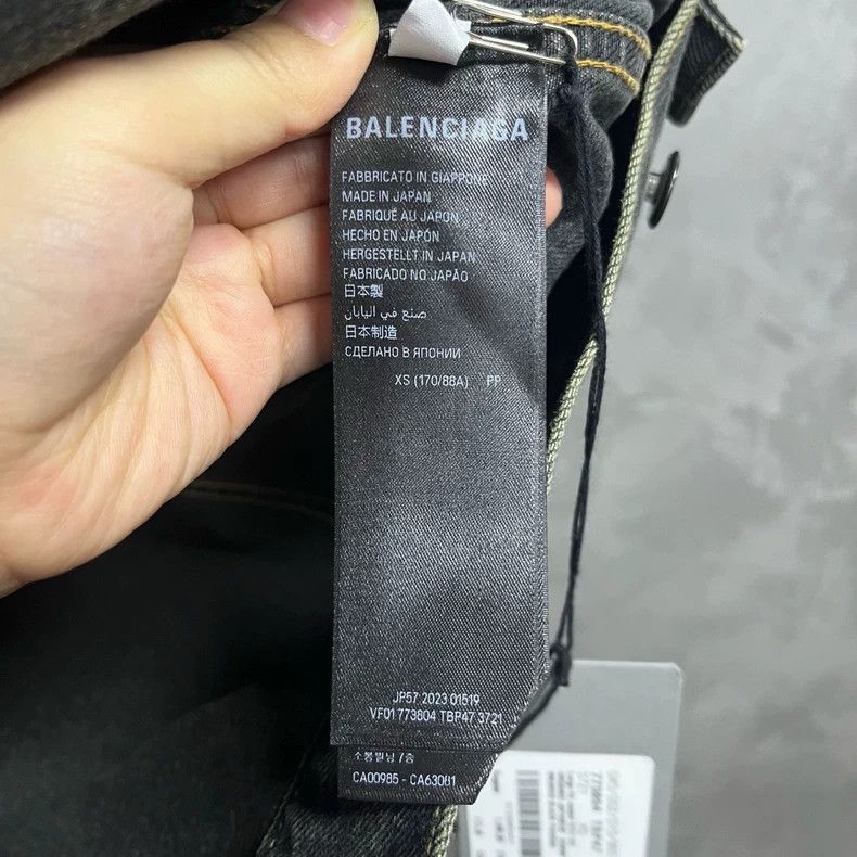 Balenciaga Balenciaga Wash Grey Logo Single Breasted Long Sleeve Jack Size US XS / EU 42 / 0 - 2 Thumbnail
