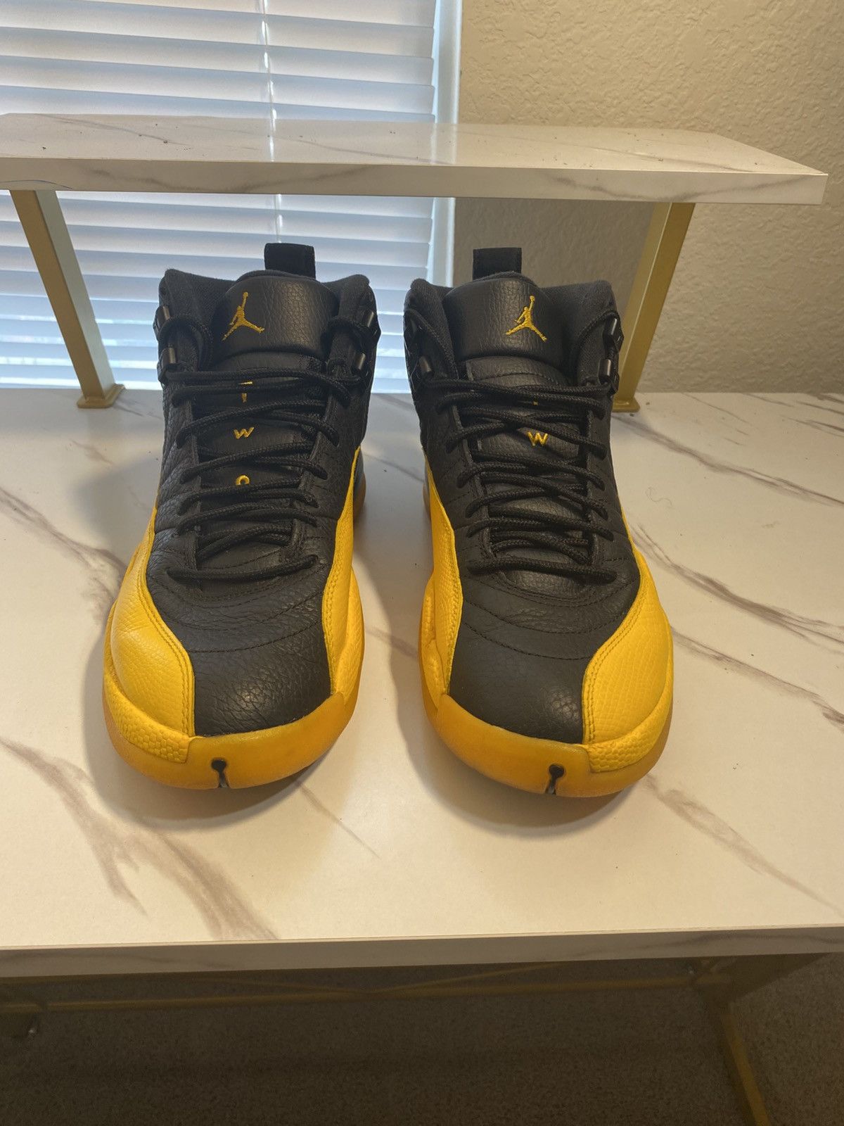 Jordan Brand Jordan 12 Retro Black University Gold Size US 8.5 / EU 41-42 - 4 Thumbnail