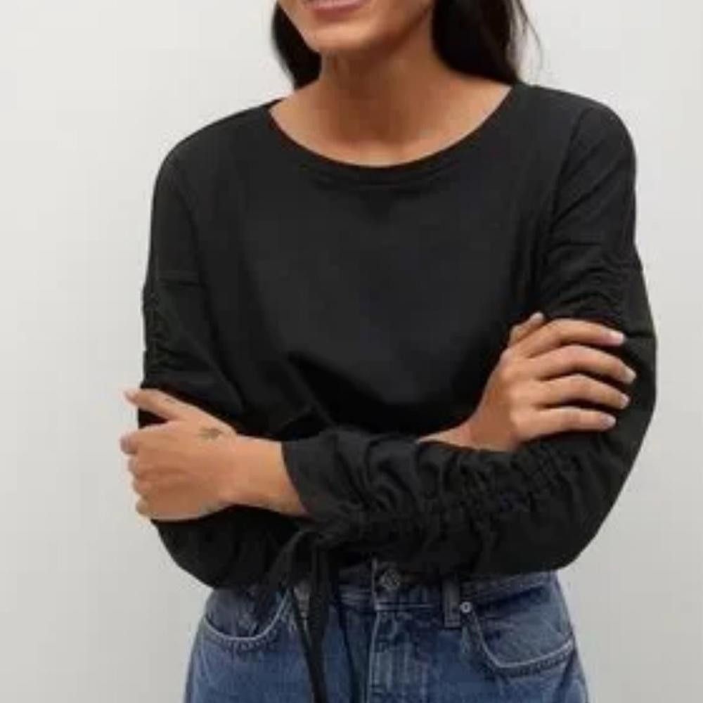 Express Express l Black Oversized Blouse W Drawstring Sleeves XS Size XS / US 0-2 / IT 36-38 - 11 Thumbnail