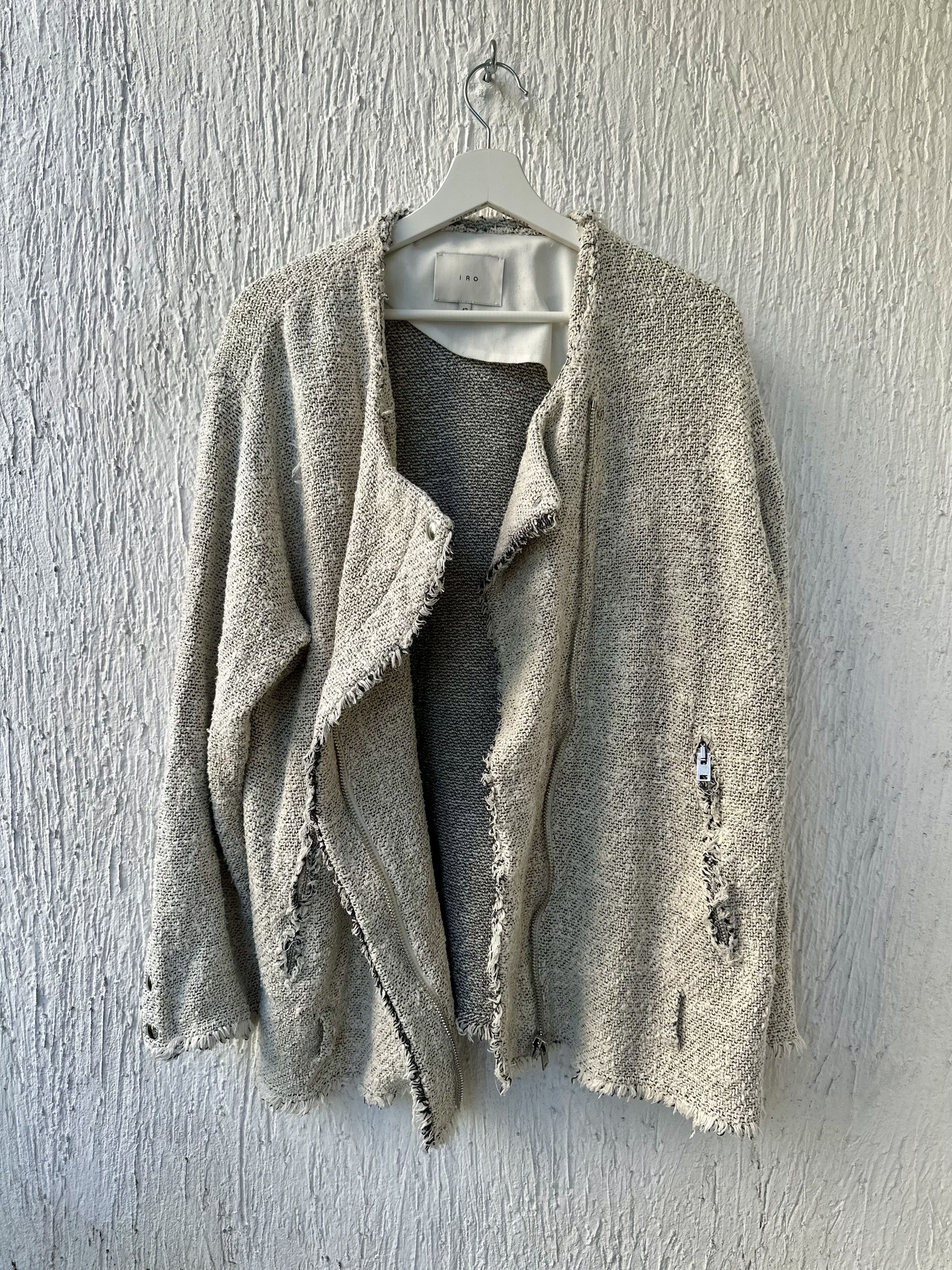 tweed biker jacket