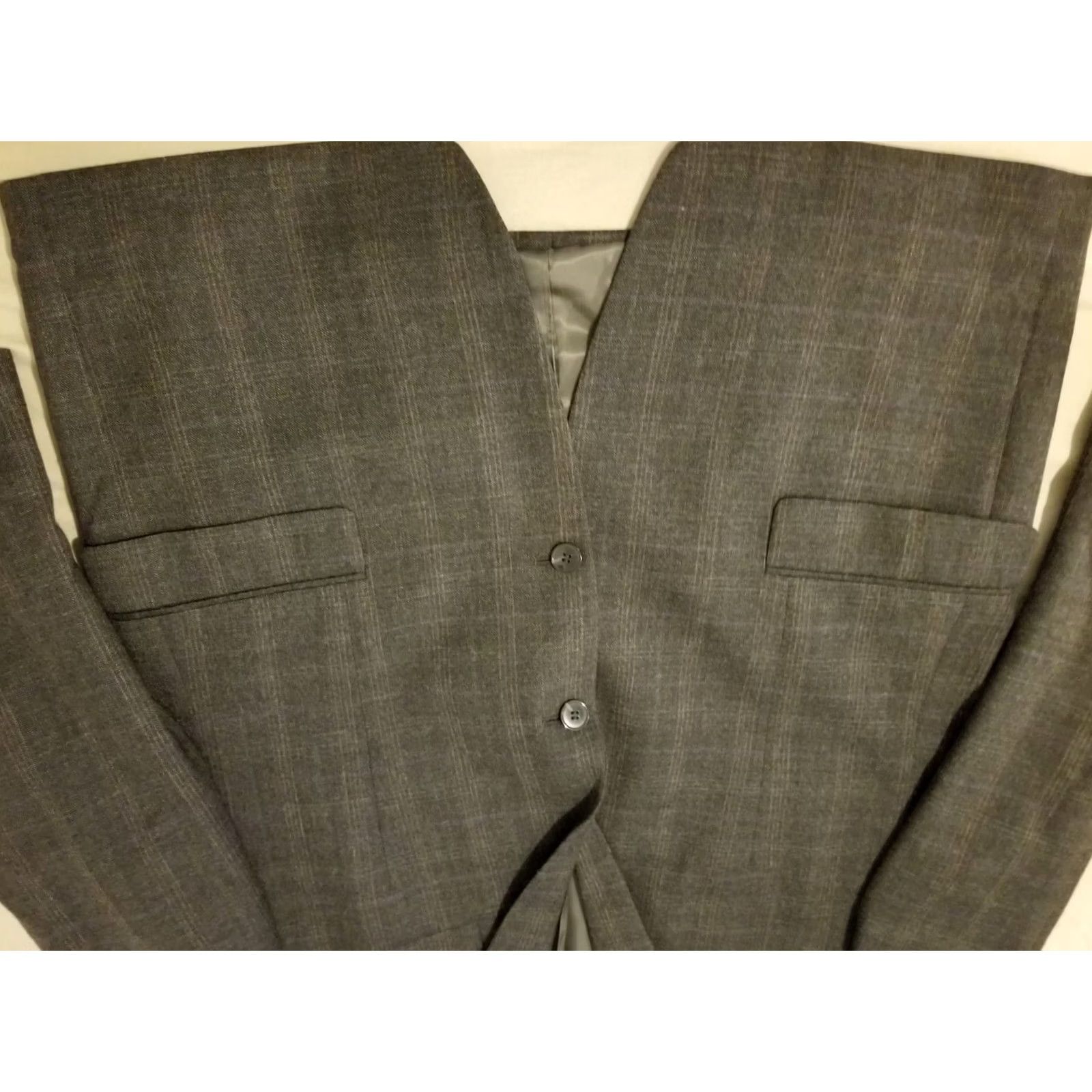 Calvin Klein Mens Calvin Klein Wool Sports Jacket Blazer Gray 46R Size 46R - 3 Thumbnail