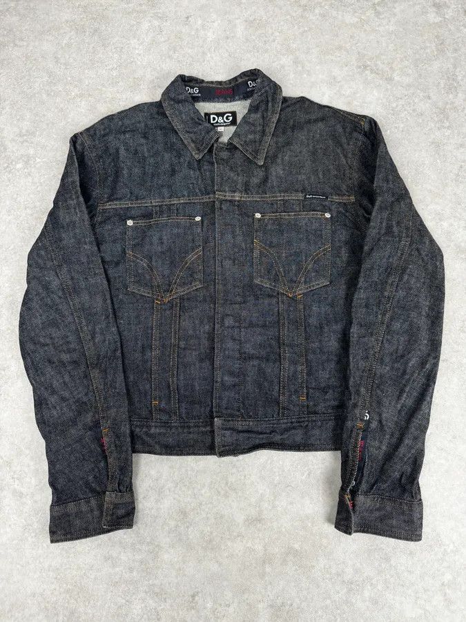 Dolce & Gabbana 2000s Dolce & Gabbana Navy Raw Denim Jacket Size US M / EU 48-50 / 2 - 1 Thumbnail