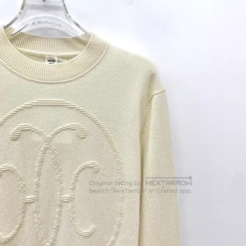Hermes Hermes Beige cashmere round neck long sleeve knit sweater Size XS / US 0-2 / IT 36-38 - 3 Thumbnail