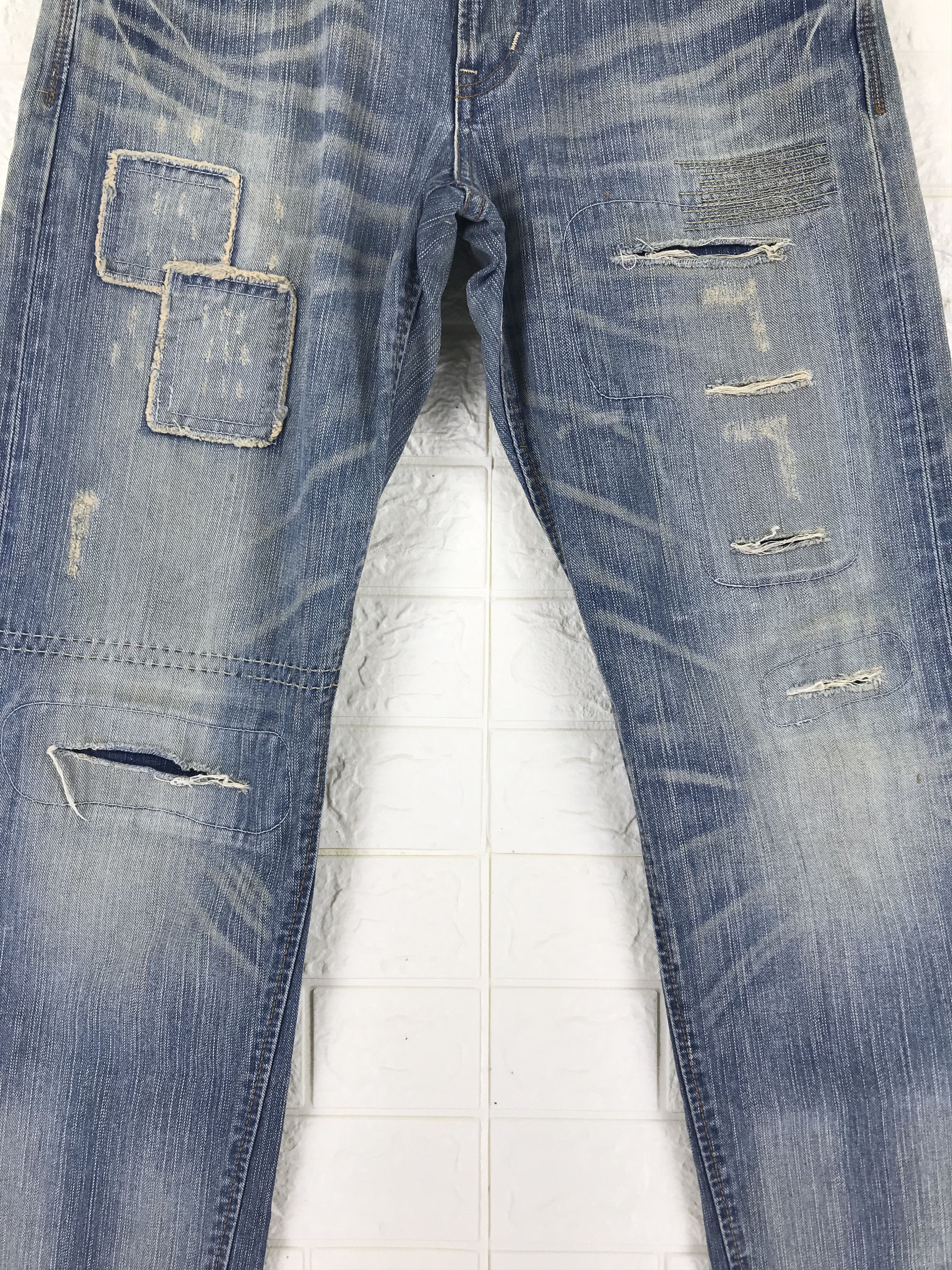 Edwin Vintage Edwin 403 XV Patched Jeans Distressed Denim Size US 30 / EU 46 - 3 Thumbnail