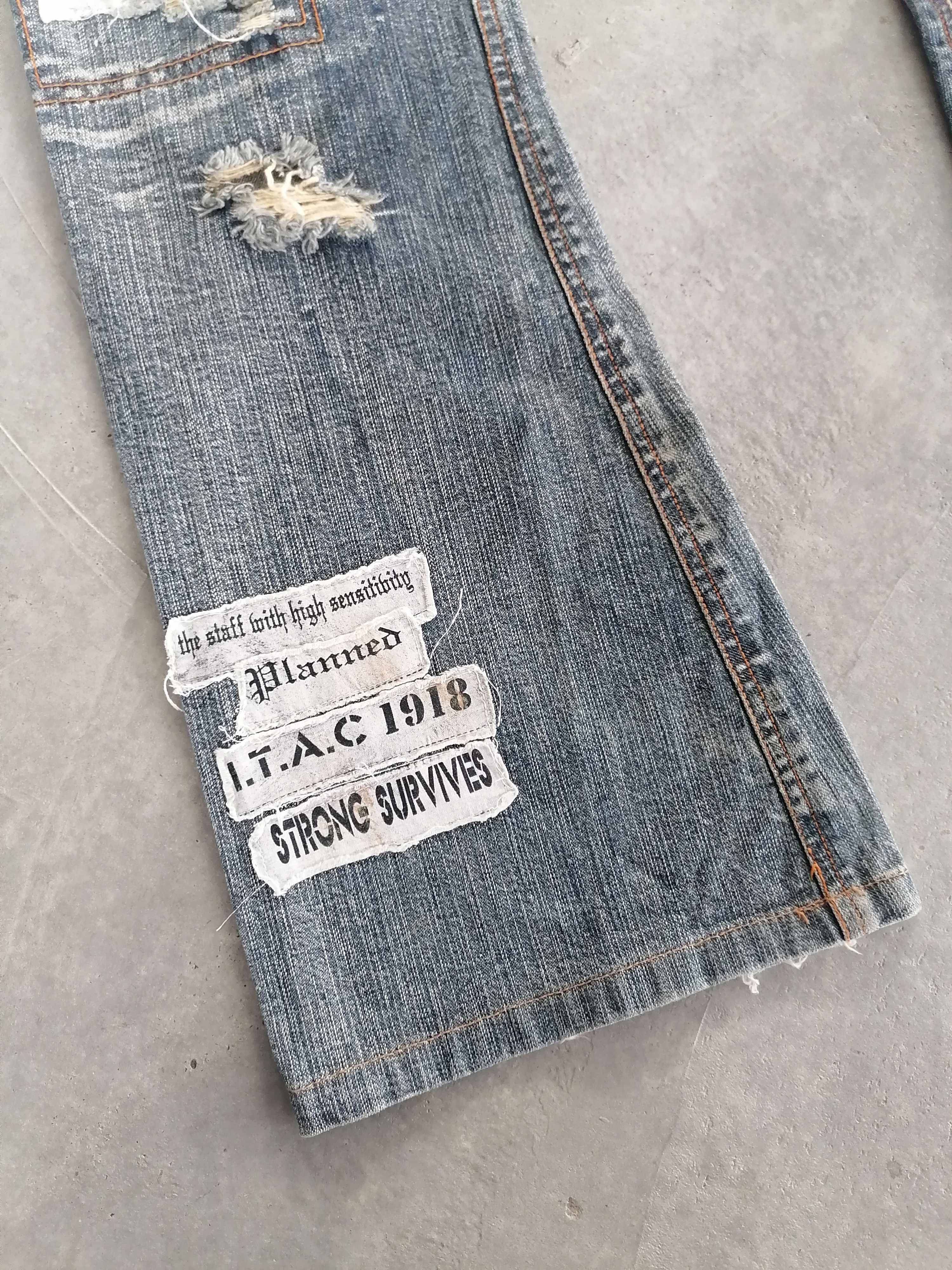 Seditionaries Flare Jeans In The Attic Gothic Erd Distressed Denim Pants Size US 31 - 4 Thumbnail
