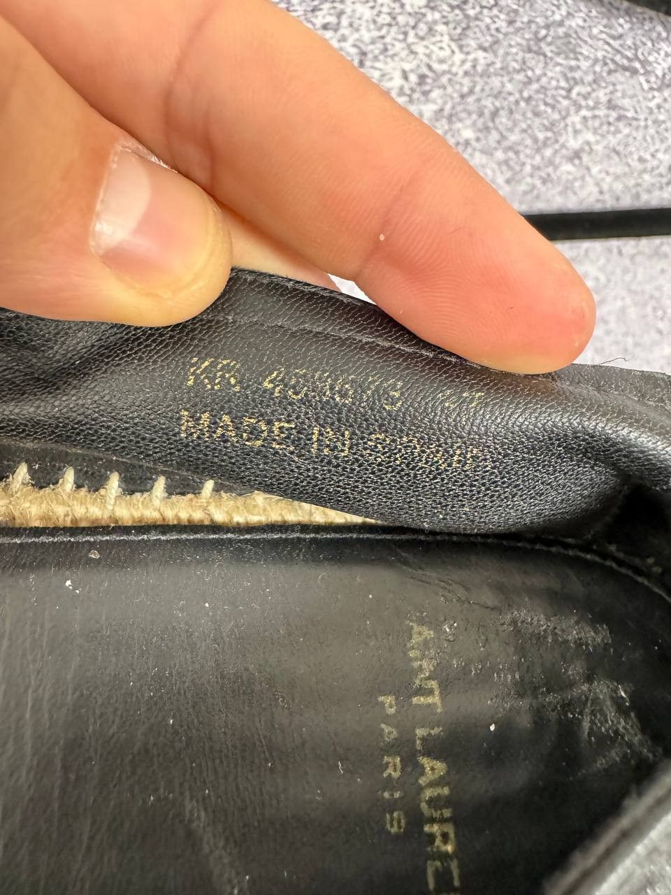 Saint Laurent Paris YSL Black Yves Saint Laurent Monogram Espadrille 37 sz Size US 7 / IT 37 - 21 Thumbnail