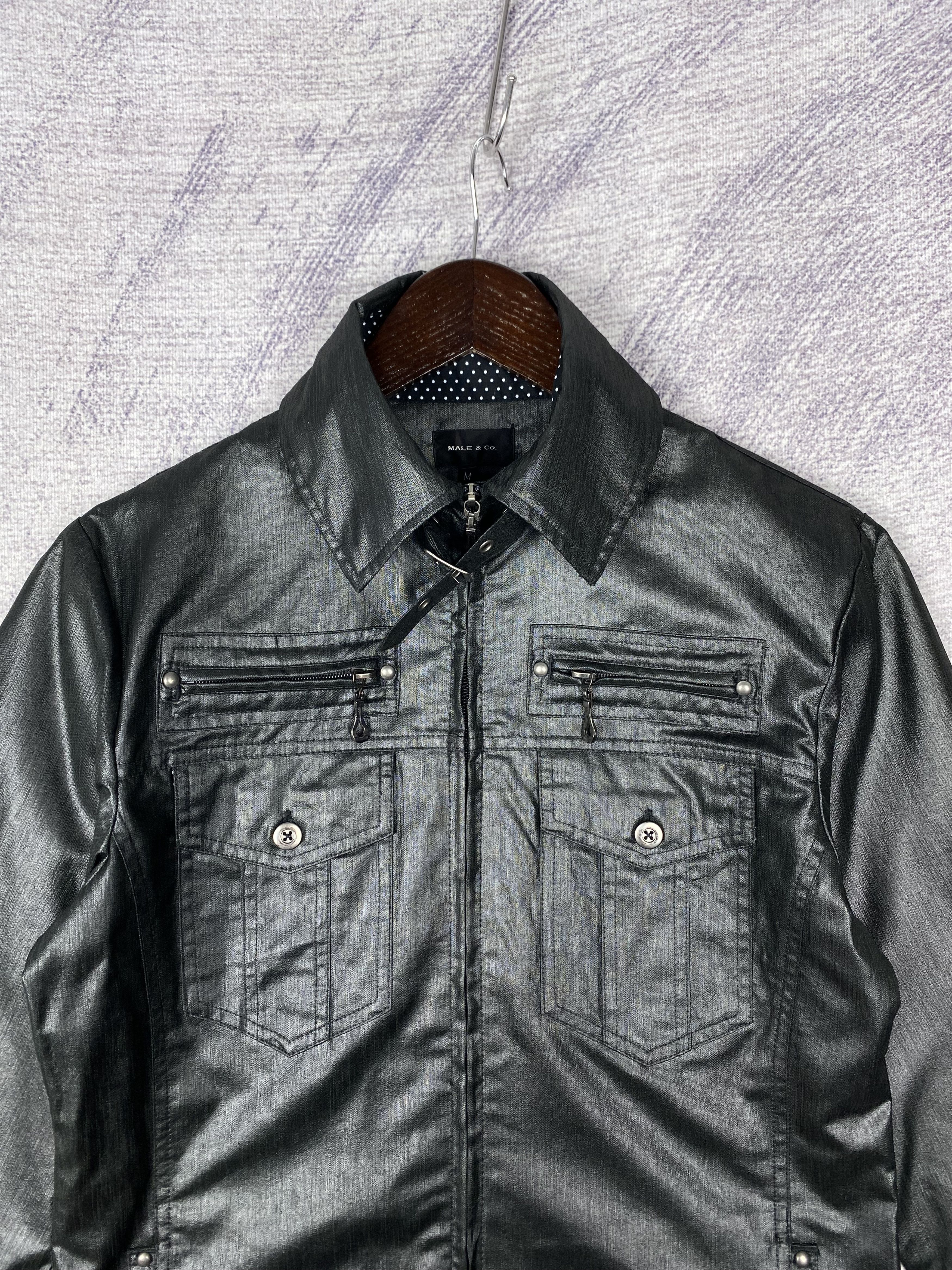 Japanese Brand Vintage Male & Co. Japanese Brand Faux Leather Long Jacket Size US M / EU 48-50 / 2 - 2 Thumbnail