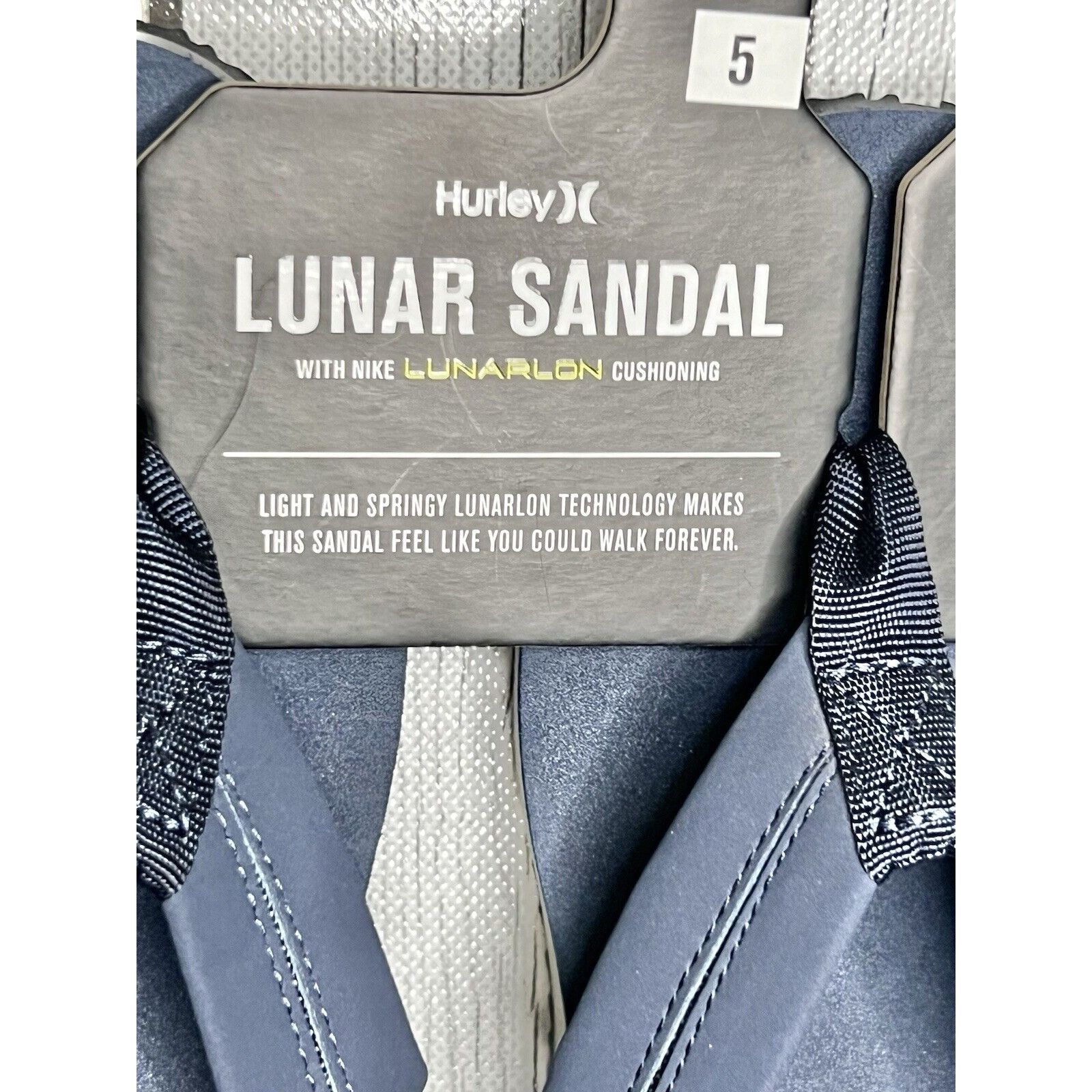 Hurley Size 5y - Hurley Lunar Sandal With Nike Lunarlon Cushioning Size US 5 / EU 37 - 3 Thumbnail