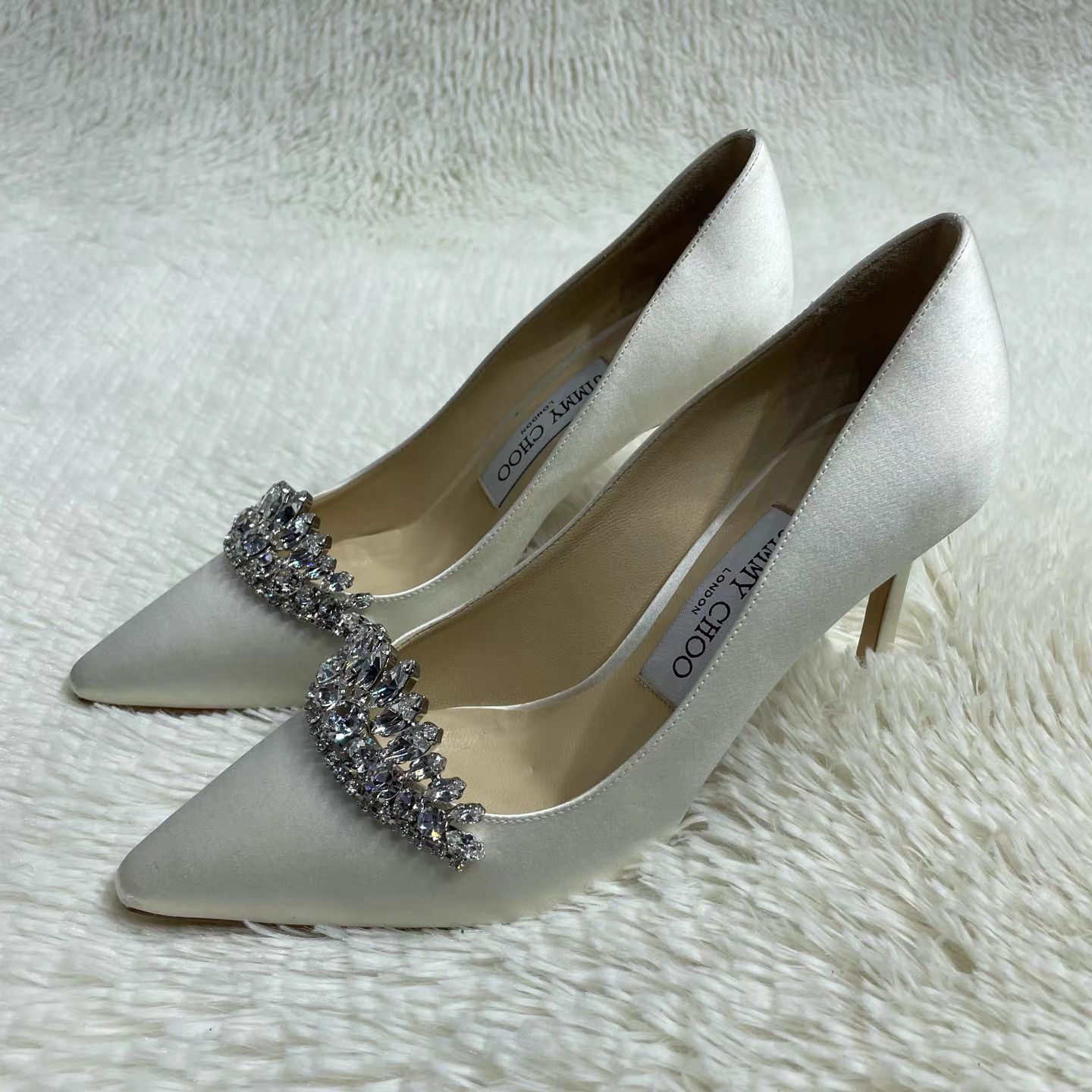Jimmy Choo Jimmy Choo ROMY Crystal Embellished Stiletto Heel Pumps K15 Size US 6 / IT 36 - 1 Thumbnail