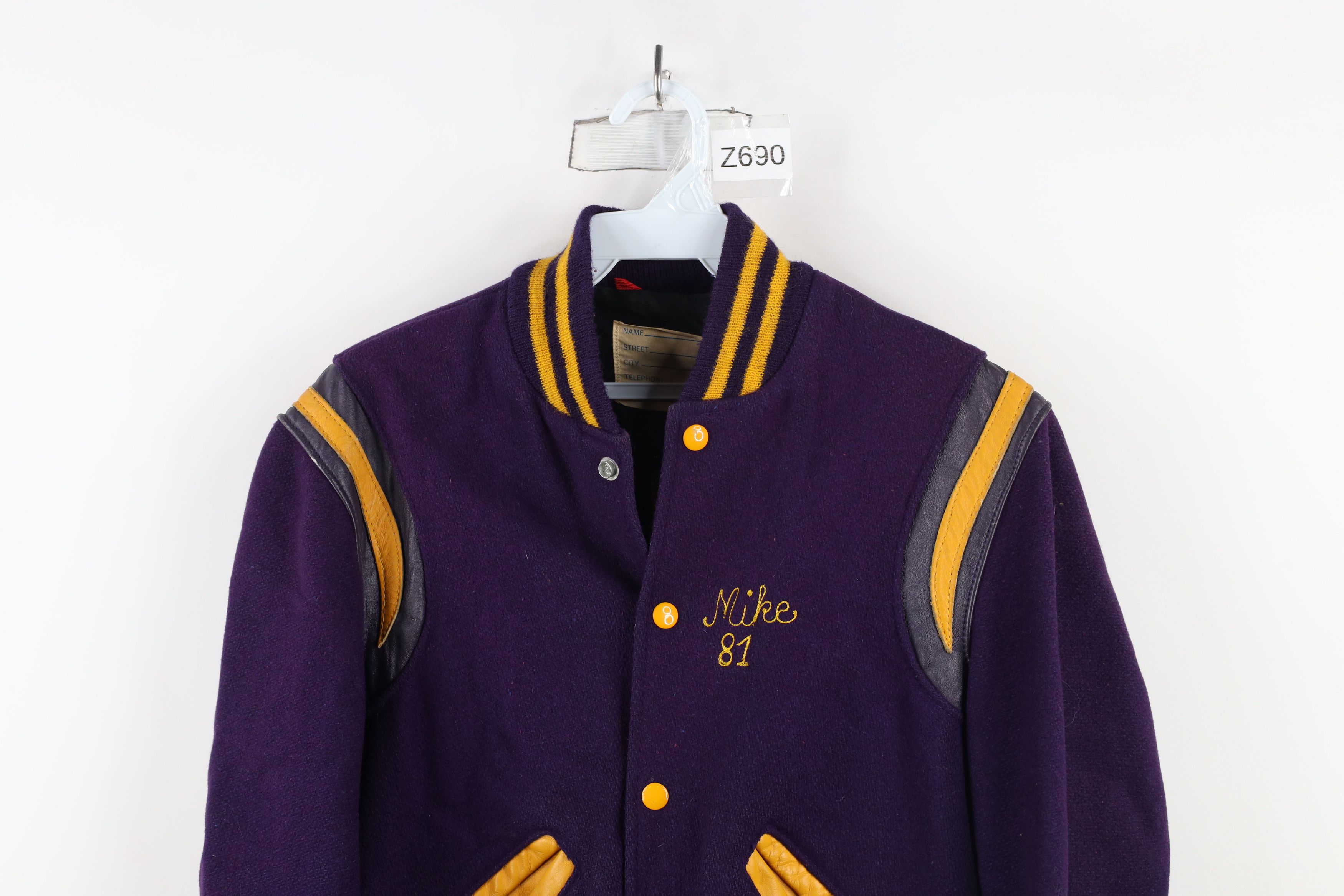 Vintage Vintage 80s Chainstitch Eagle Wool Leather Varsity Jacket Size US L / EU 52-54 / 3 - 2 Thumbnail