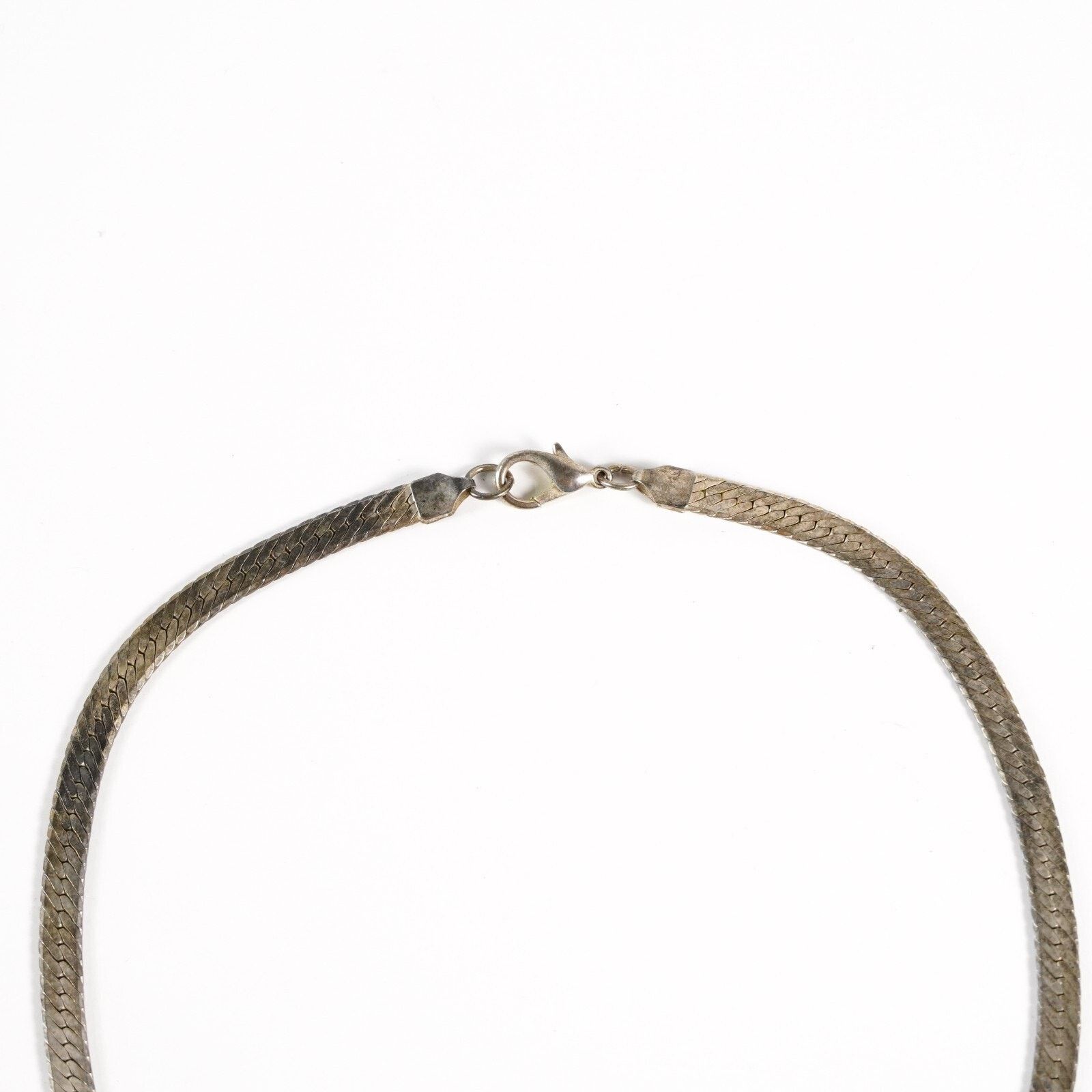 Other Vintage 925 Sterling Silver Flat Herringbone Chain Necklace Size ONE SIZE - 3 Thumbnail