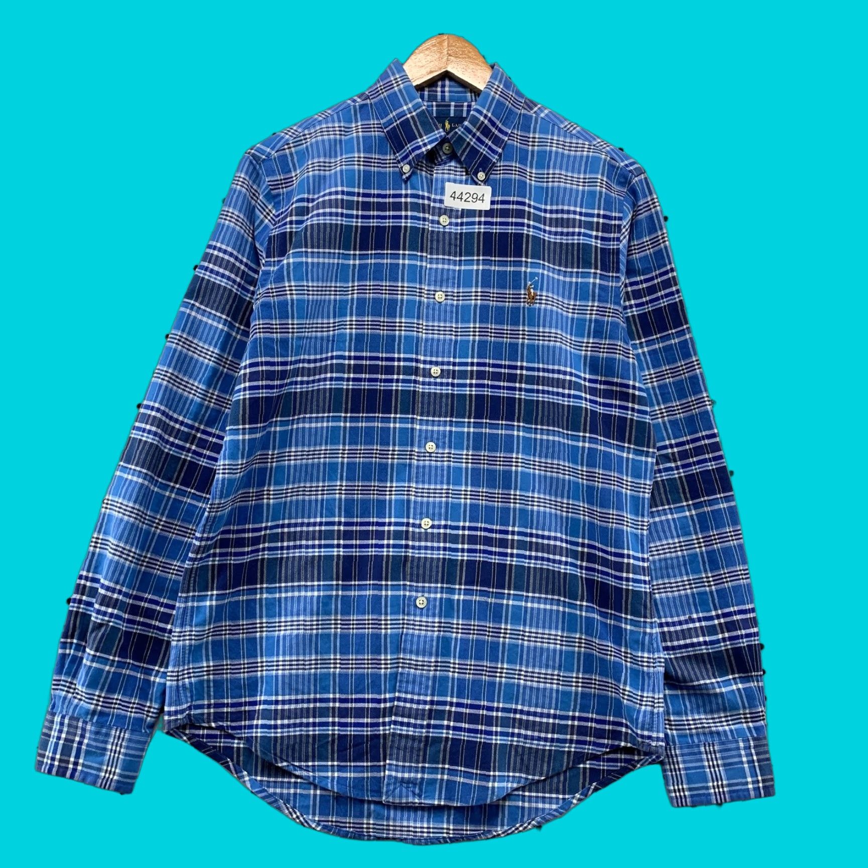 Ralph Lauren Ralph Lauren Shirt Mens S Blue Plaid Flannel Button-Down Long Sleeve Pony Vintage: No Size US S / EU 44-46 / 1 - 1 Thumbnail