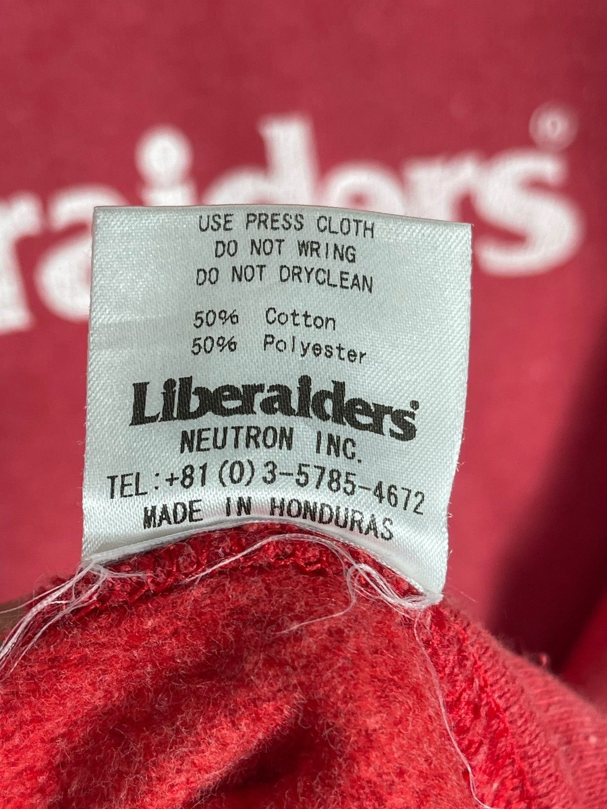 Liberaiders Liberaiders Red Distress Logo Hoodie XL Size US XL / EU 56 / 4 - 6 Thumbnail