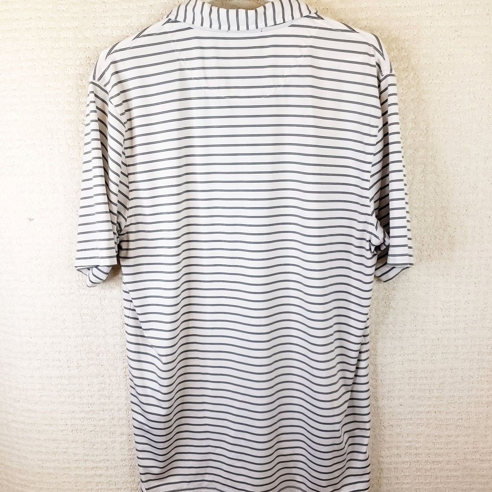 Vintage Byron Nelson Polo Mens M White Gray Striped Short Sleeve Shirt Golf Size US M / EU 48-50 / 2 - 6 Thumbnail