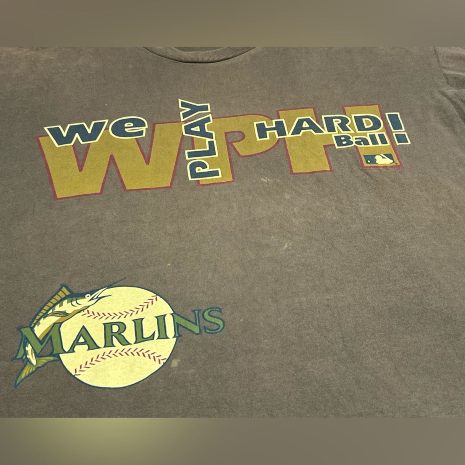 MLB Florida Marlins 1995 T Shirt Modamania “We Play Hard” USA Size US XXL / EU 58 / 5 - 3 Thumbnail