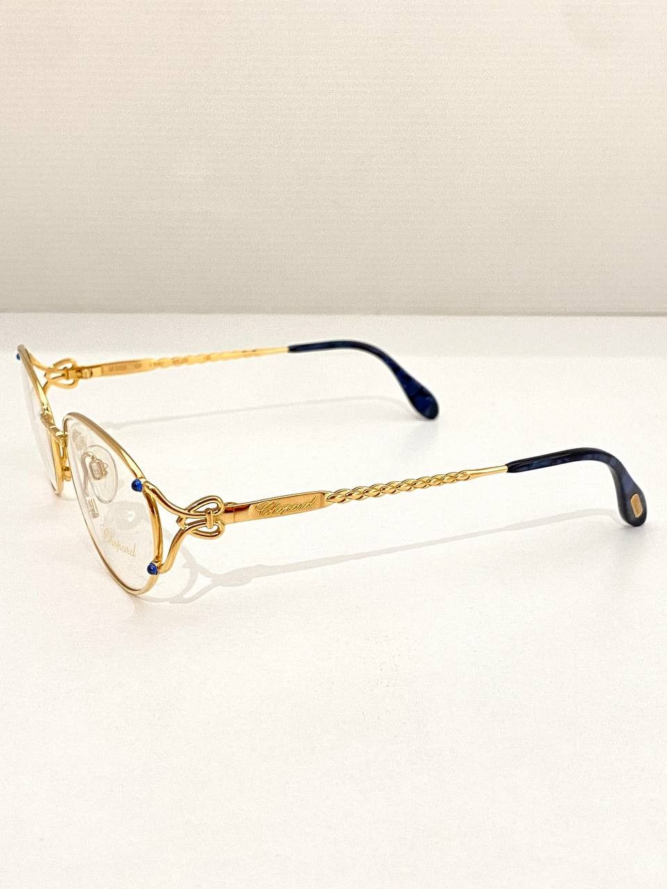 Chopard Chopard 23K Gold Mille Migila Logo Rectangular Eyeglasses Size ONE SIZE - 8 Thumbnail