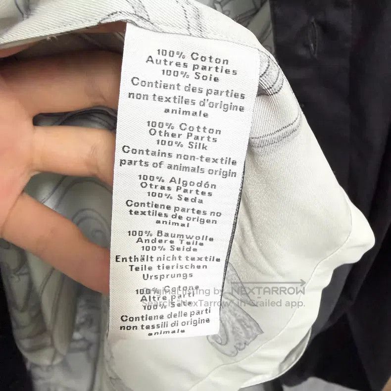 Hermes Hermes Long Sleeve Shirt, Double Layer Design, Thin Cotton Size S / US 4 / IT 40 - 6 Thumbnail