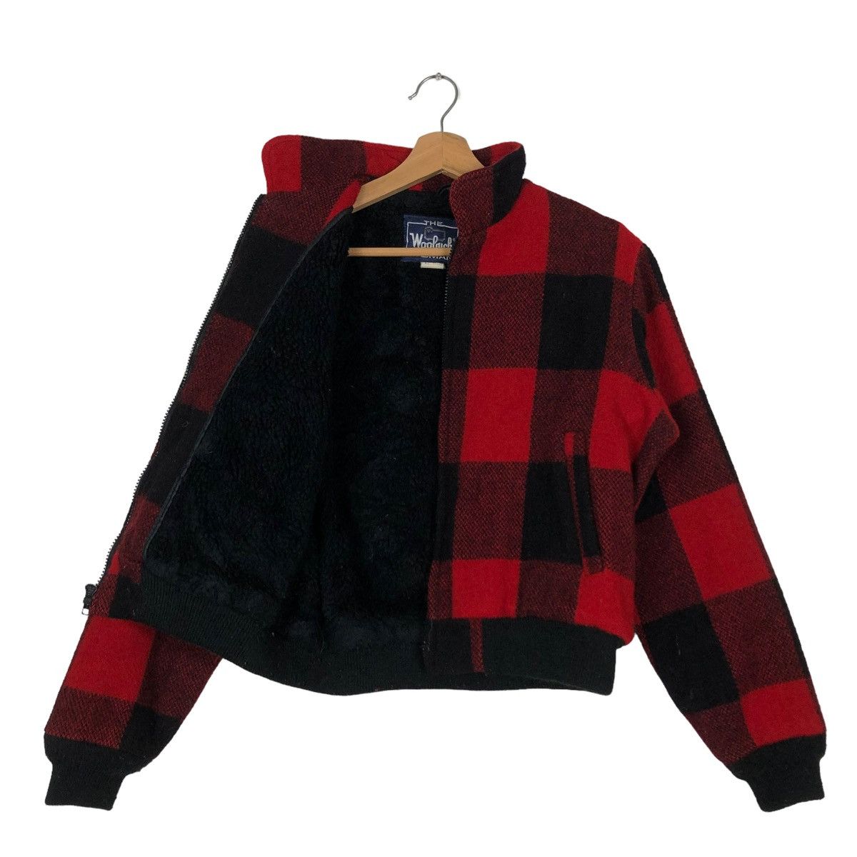 Vintage 🔥80’s VINTAGE CROPPED TARTAN DESIGN WOOL JACKET MINK FUR Size M / US 6-8 / IT 42-44 - 2 Thumbnail