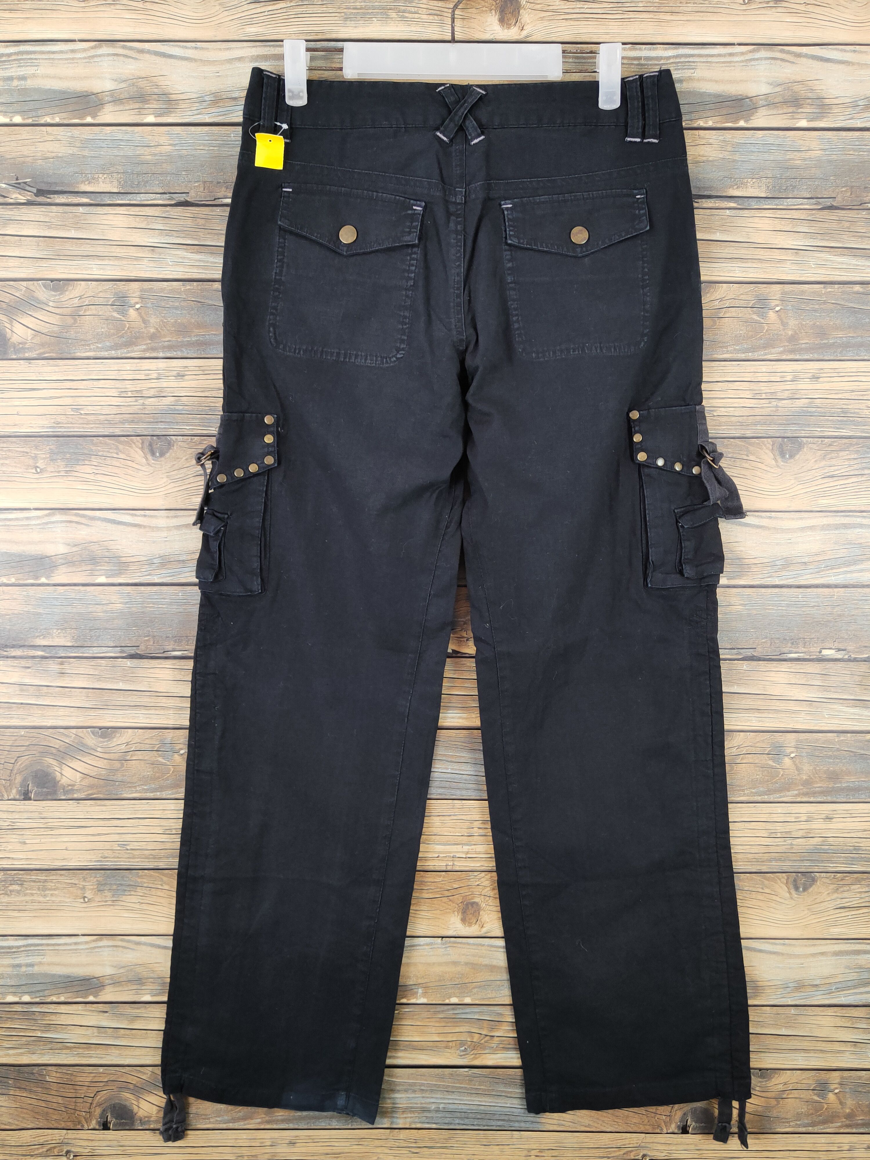 Japanese Brand Lao Targa Black Multipocket Tactical Cargo Pants #W1843 Size US 30 / EU 46 - 7 Thumbnail
