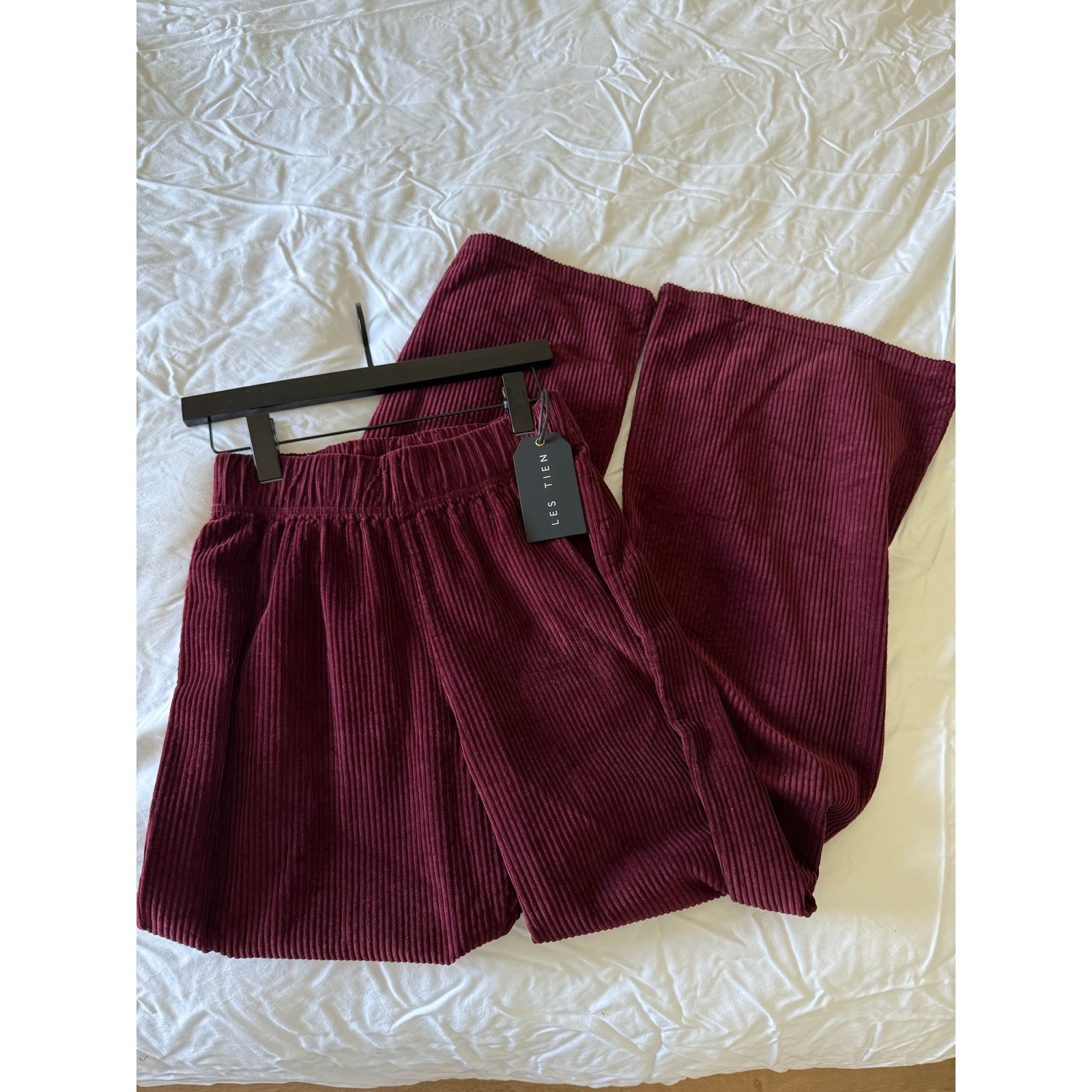 Les Tien $275 New Les Tien Pull Om Corduroy Flares - Bordeaux - Small Size 27" / US 4 / IT 40 - 1 Thumbnail