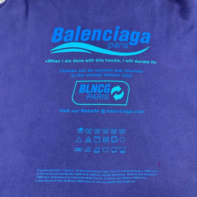 Balenciaga Balenciaga Blue waves cola printed logo environmental prot Size US XS / EU 42 / 0 - 4 Thumbnail