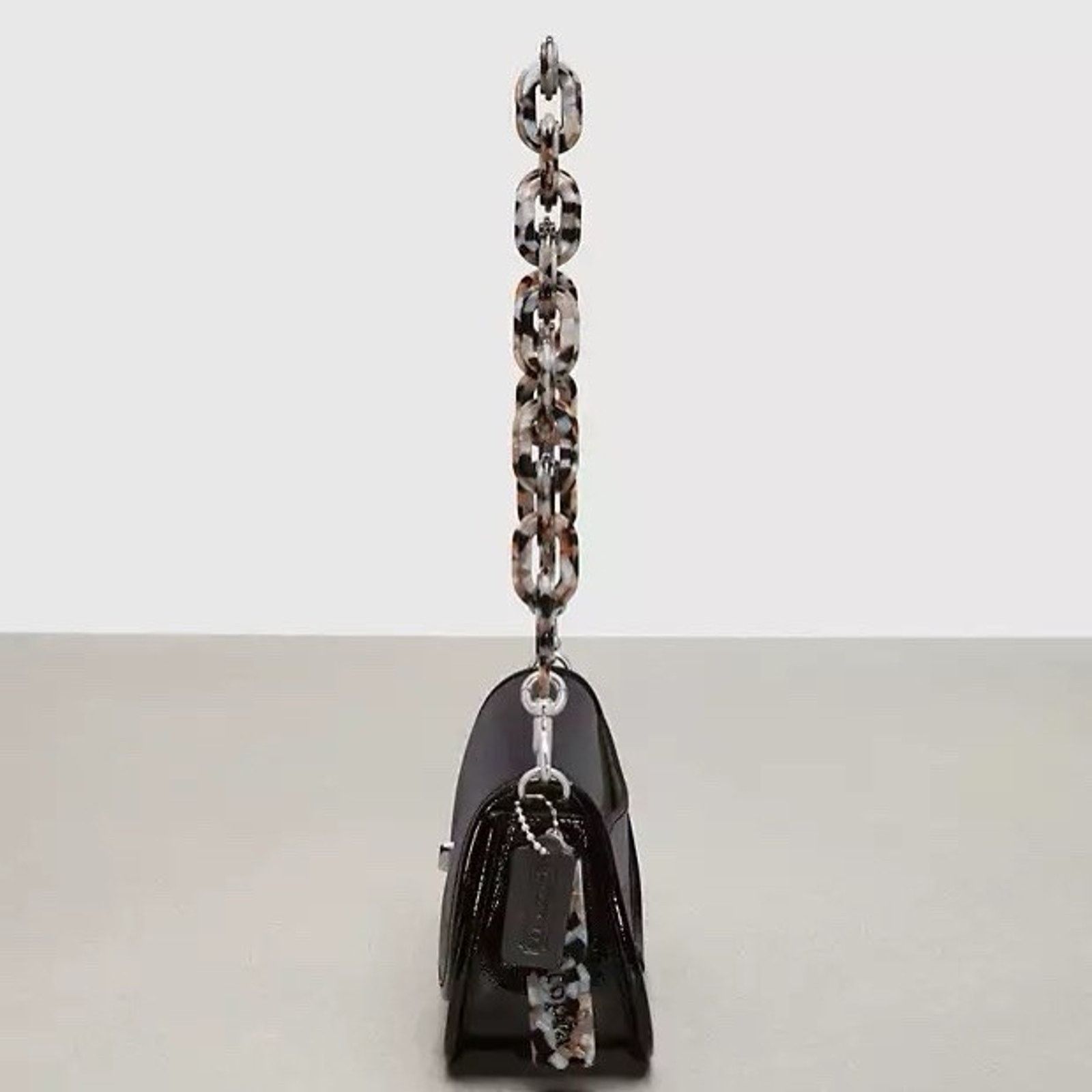 Coach NWT Coach Wavy Dinky Bag Patent Leather CQ056 Black Size ONE SIZE - 7 Thumbnail