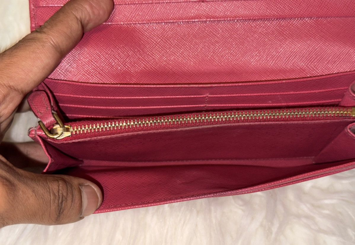 Prada Prada Pink Saffiano Long Wallet Size ONE SIZE - 4 Thumbnail