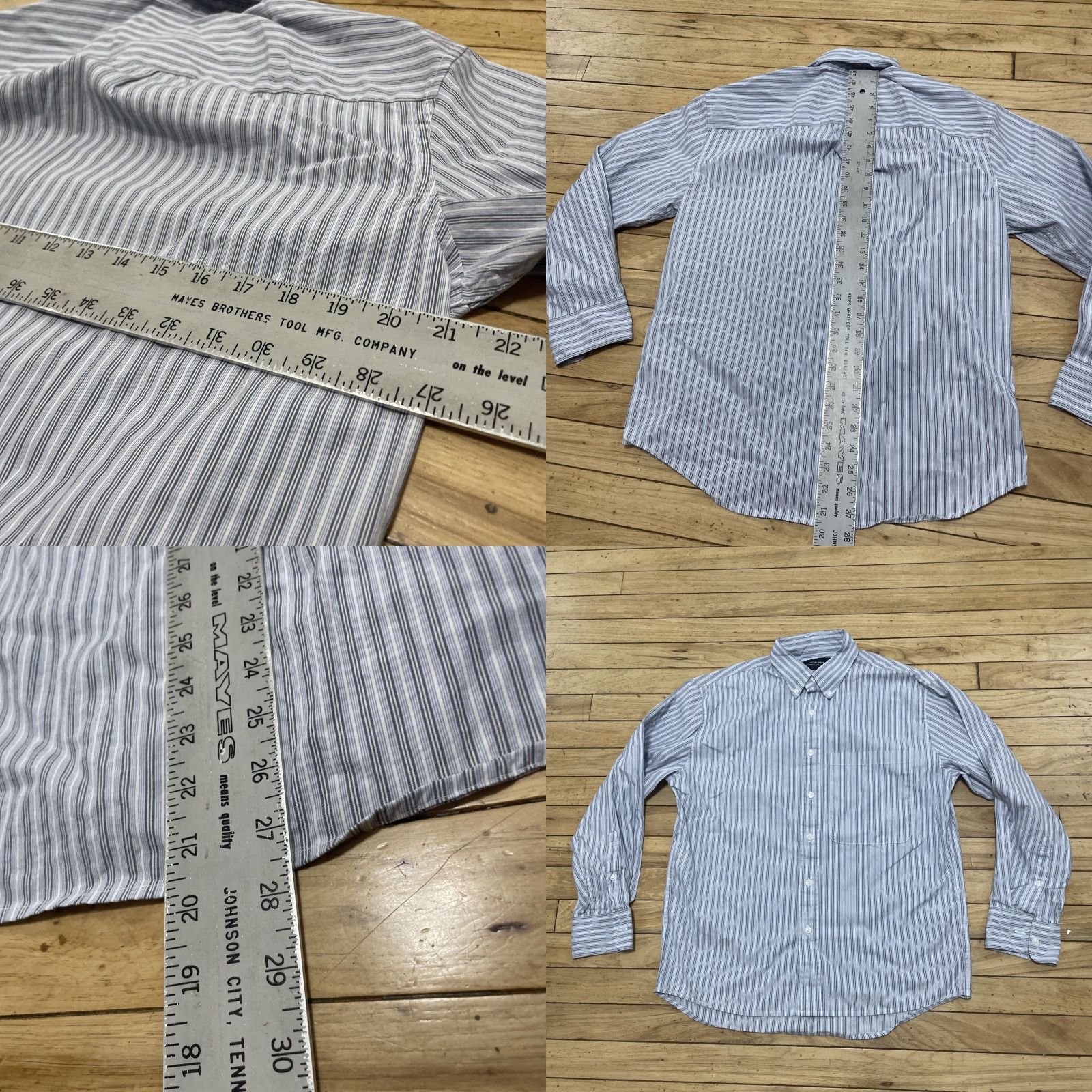 Abercrombie & Fitch VINTAGE Abercrombie & Fitch 90s Oversized Shirt Mens XS Blue Striped Long Sleeve Button-Up 42" Casual Mens Blue Striped Shirt Size US XS / EU 42 / 0 - 8 Thumbnail