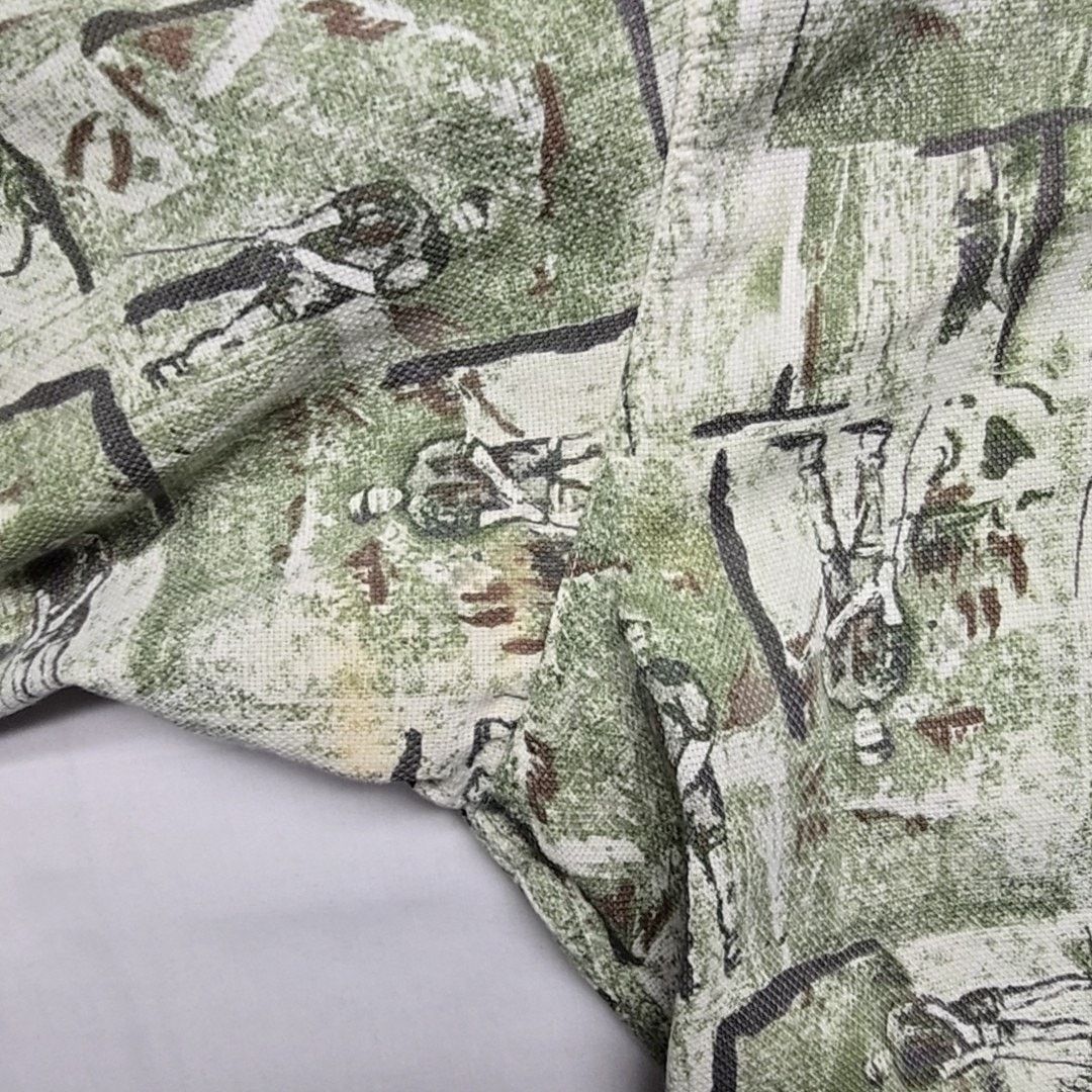 Woolrich Woolen Mills Woolrich Outdoor Golf Print Green Button Down L Golfer Shirt Size US L / EU 52-54 / 3 - 8 Thumbnail