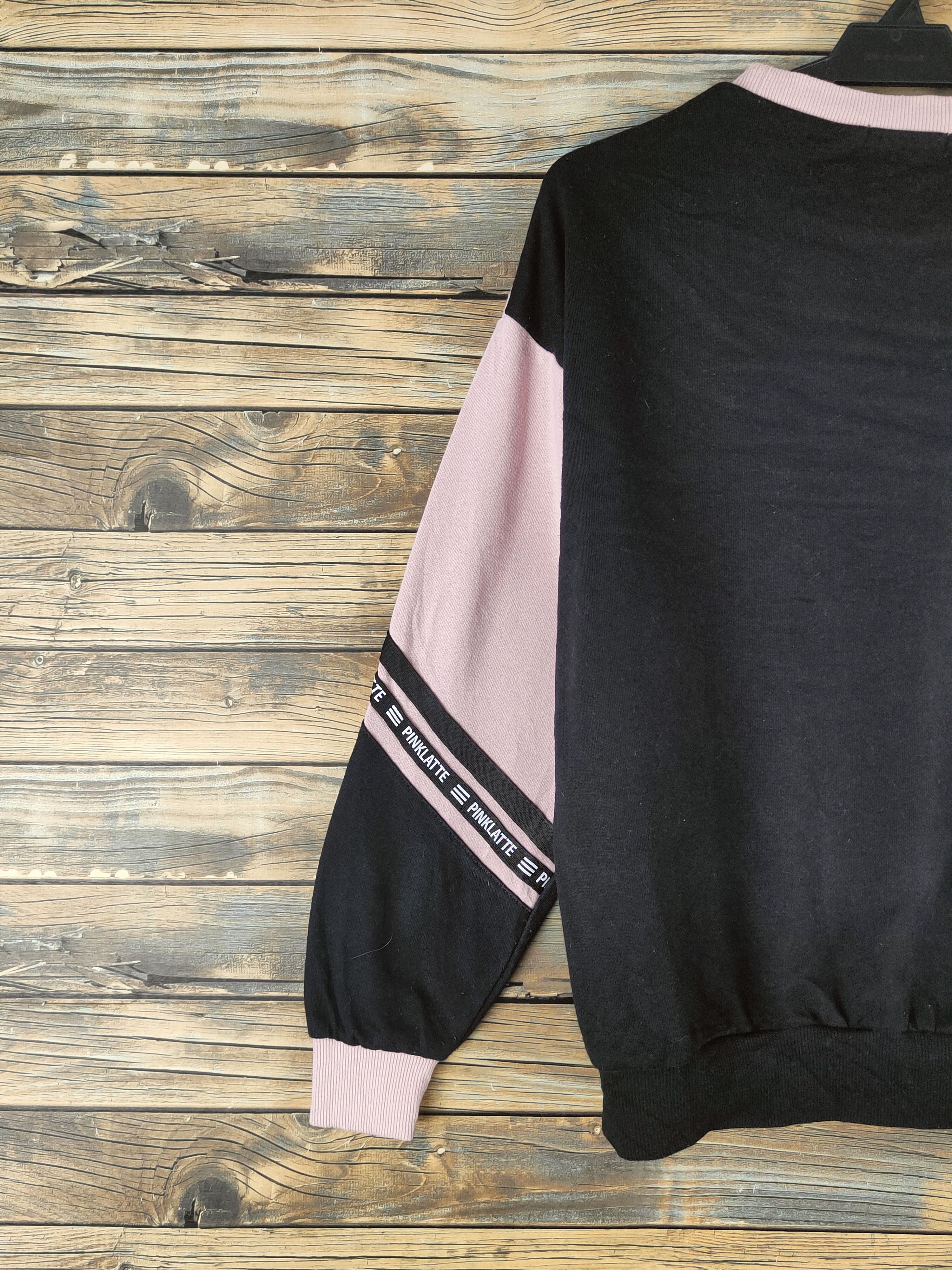 Japanese Brand VINTAGE Pinklatte Black Pink Sweatshirts Size M / US 6-8 / IT 42-44 - 9 Thumbnail