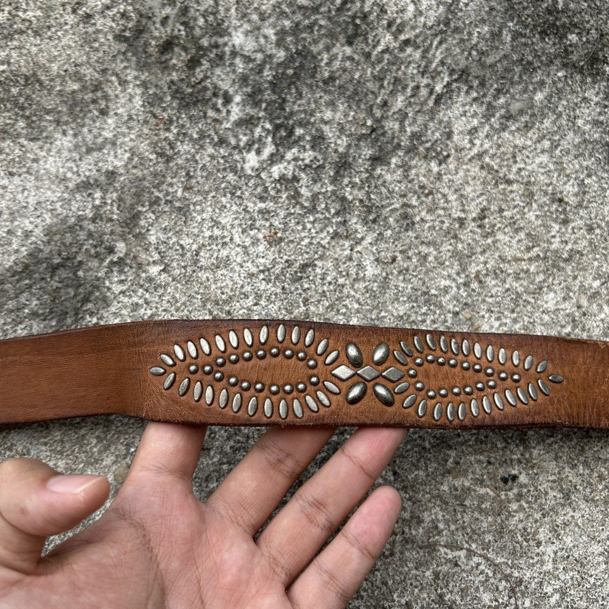 Vintage Vintage studded leather belt (Kapital Style) Size ONE SIZE - 12 Thumbnail