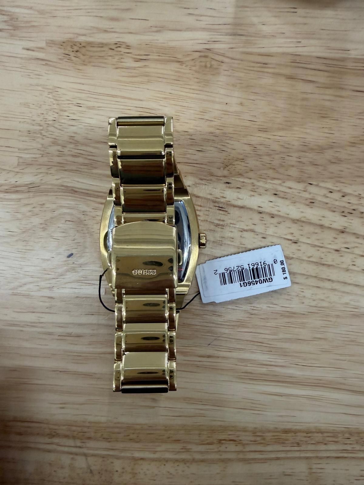 Guess GUESS Men's Phoenix 43mm Gold Tone Black Dial Quartz Watch Size ONE SIZE - 6 Thumbnail