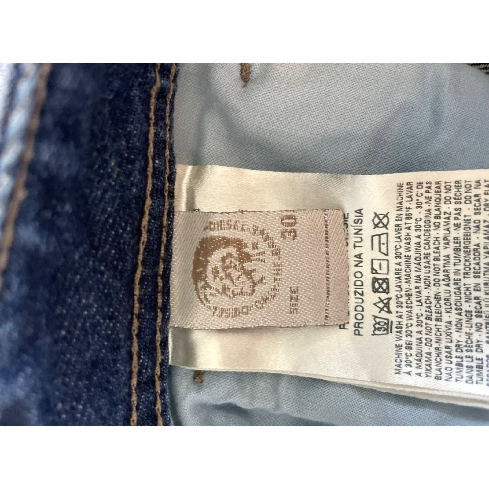 Diesel Diesel Industry Mens Jeans Blue Size 30 Cotton Denim Straight Leg Regular 5-Pocket Pattern Solid Vintage No Size US 30 / EU 46 - 3 Thumbnail