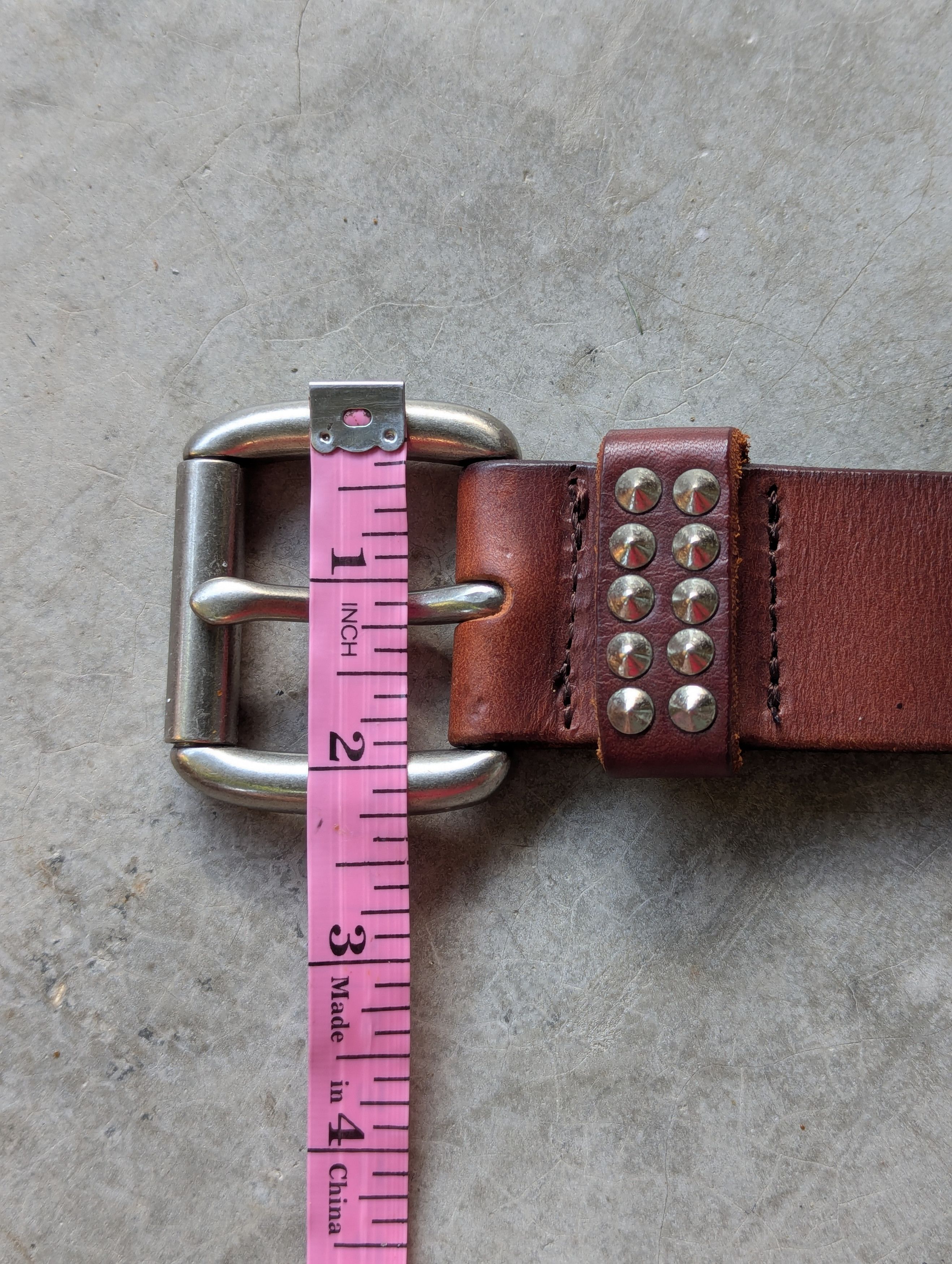 Hollywood Trading Company HTC Hollywood Trading Company Spiked Studded Leather Belt Size 40 - 5 Thumbnail