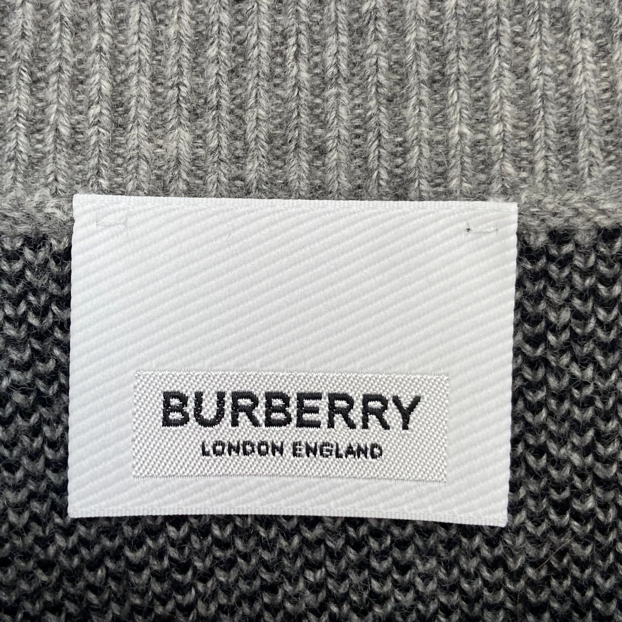 Burberry Burberry Gray Equestrian Jacquard Crewneck Sweater M Size US M / EU 48-50 / 2 - 7 Thumbnail