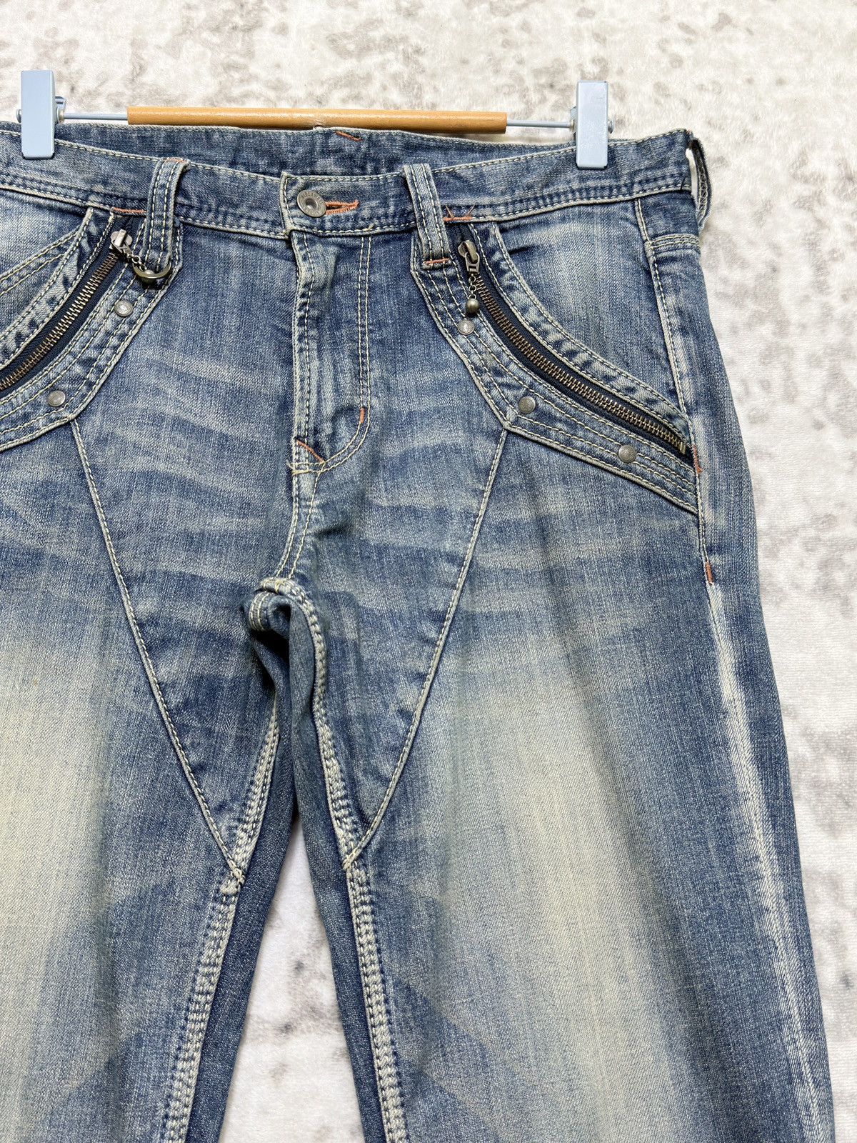 HIDEAWAYS Hideaways Nicole Mud Wash Zipper Straight Cut Jeans Size US 32 / EU 48 - 5 Thumbnail