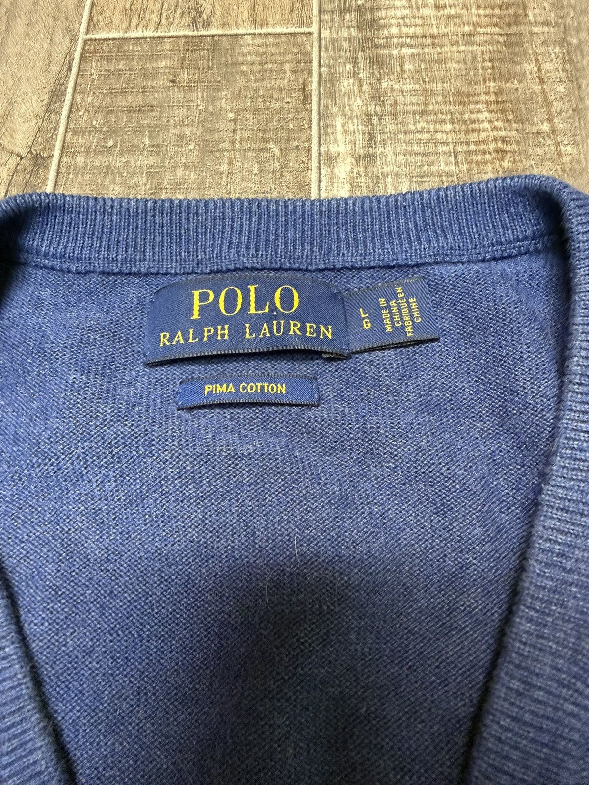Polo Ralph Lauren Polo Ralph Lauren Pima Cotton V Neck Knit Sweater Size US L / EU 52-54 / 3 - 4 Thumbnail