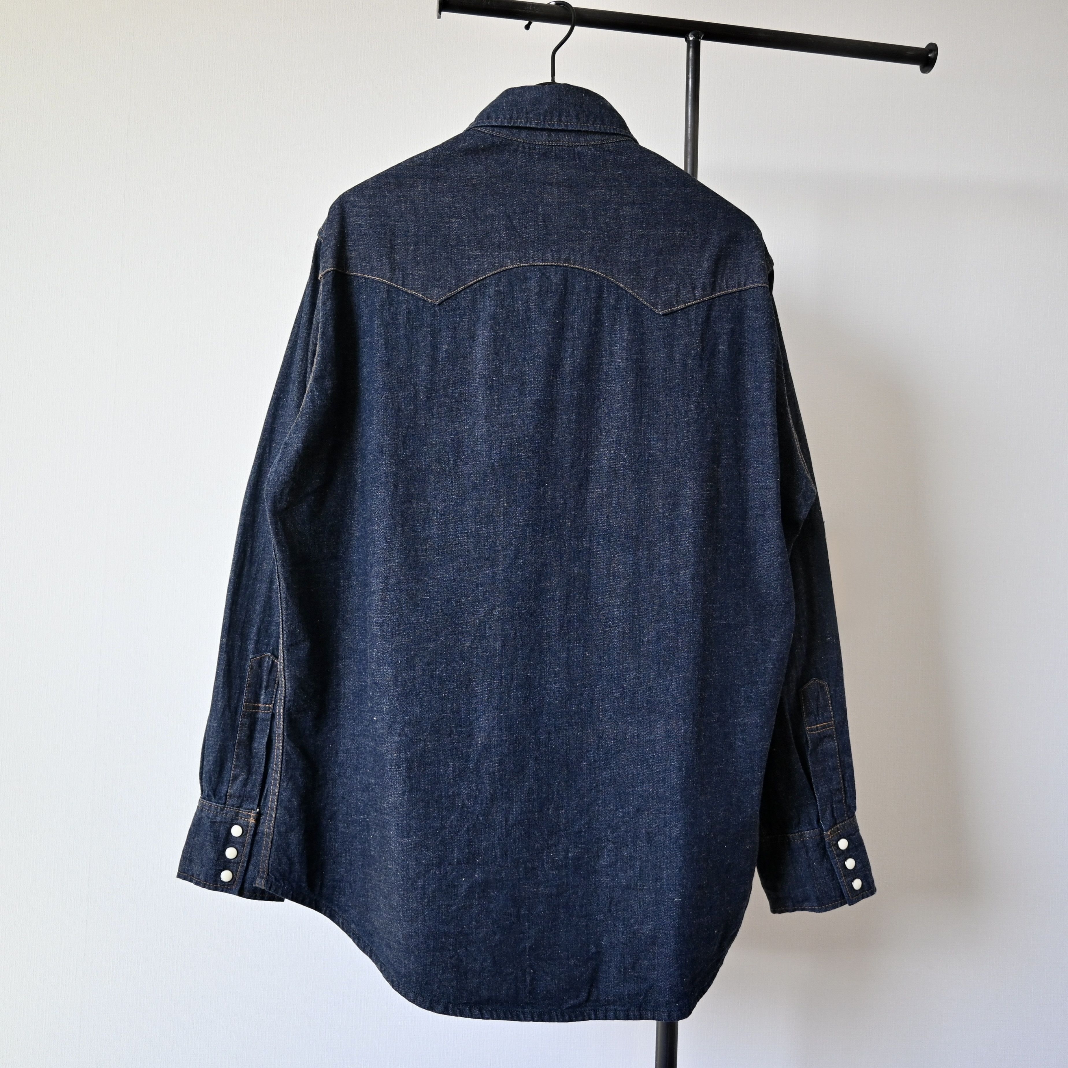 Japanese Brand VTG 1990s BLUE WAY indigo denim western shirt, made in Japan Size US L / EU 52-54 / 3 - 2 Thumbnail