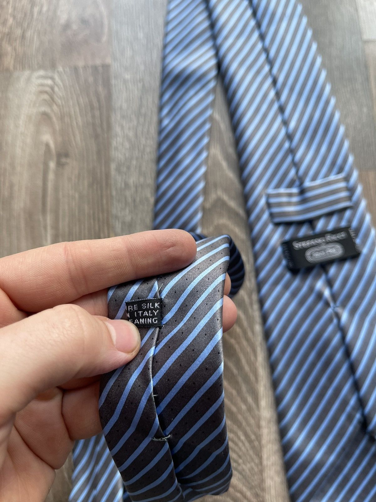 Stefano Ricci very beautiful STEFANO RICCI Blue Geometric Tie Silk Italy Size ONE SIZE - 6 Thumbnail