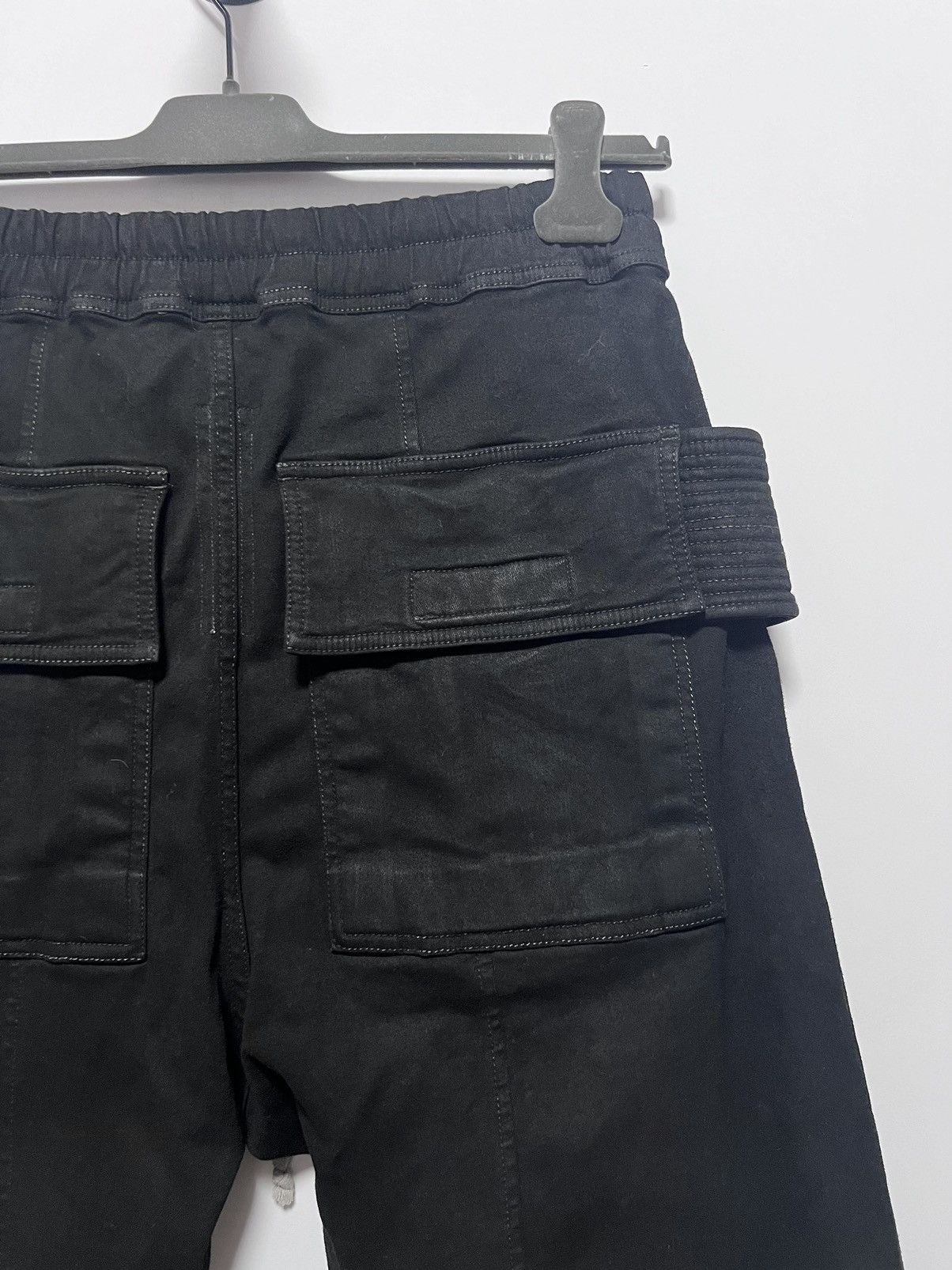 Rick Owens Drkshdw Rick owens waxed denim creatch cargo drawstring pants Size US 34 / EU 50 - 7 Thumbnail