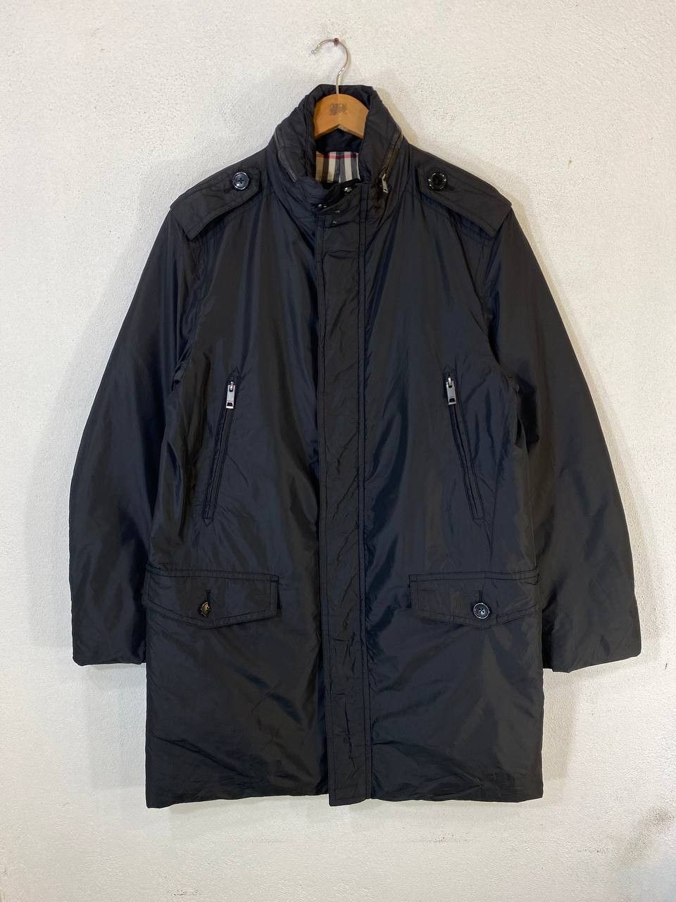 burberry nylon trenchcoat nova check lining